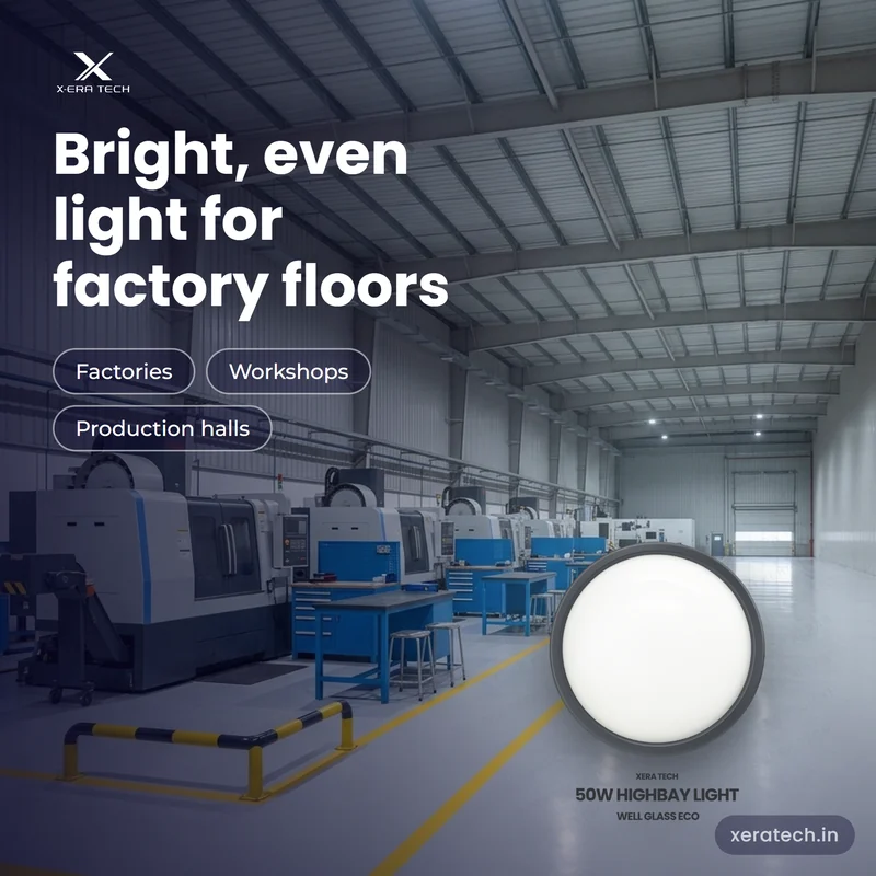 Xera Tech 50W LED High Bay Light for factory floors