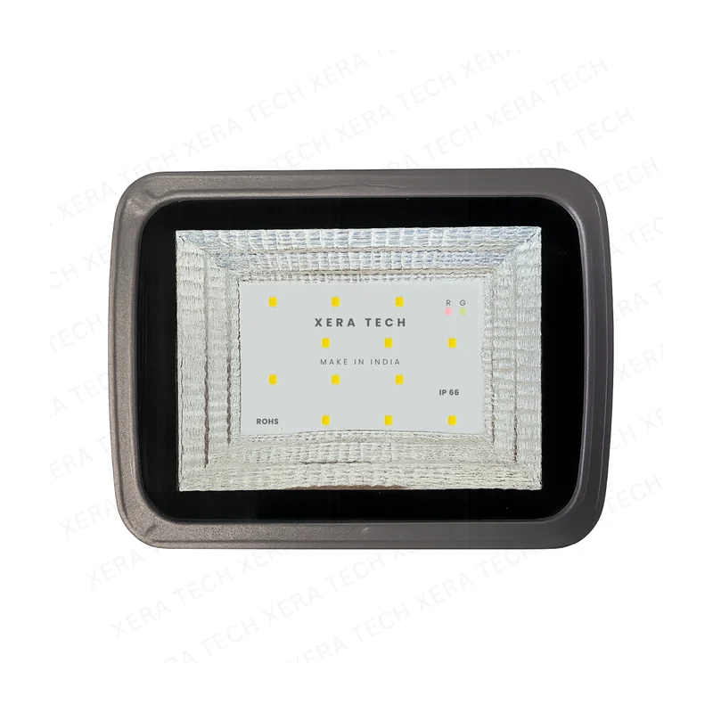 Xera Tech 100W Solar Flood Light Semi Integrated Glass Model – front view of the 100W Solar Flood Light
