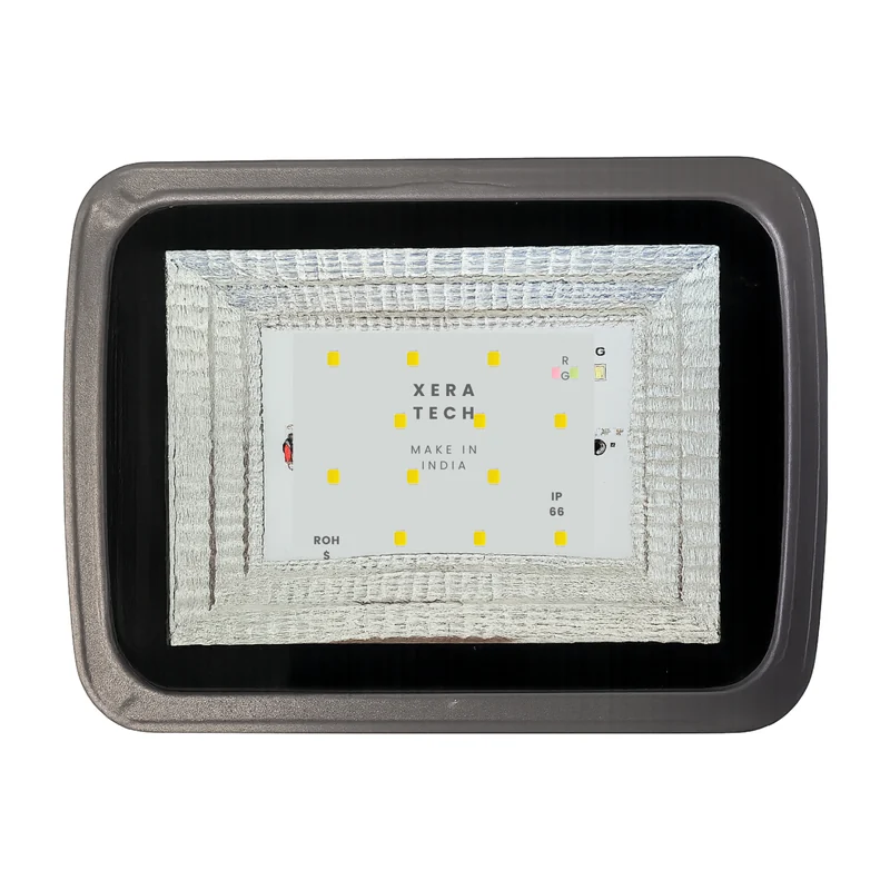 Xera Tech 12W Solar Flood Light Semi Integrated Glass Model – front view of the 12W Solar Flood Light