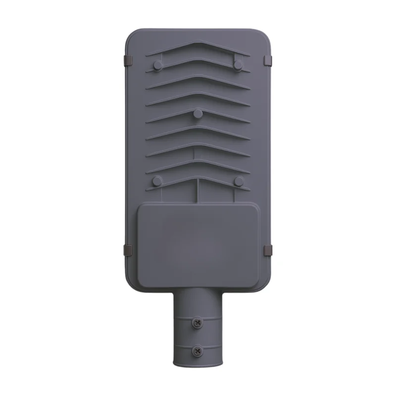 Xera Tech 100W LED Street Light back view showing the housing, driver and mounting