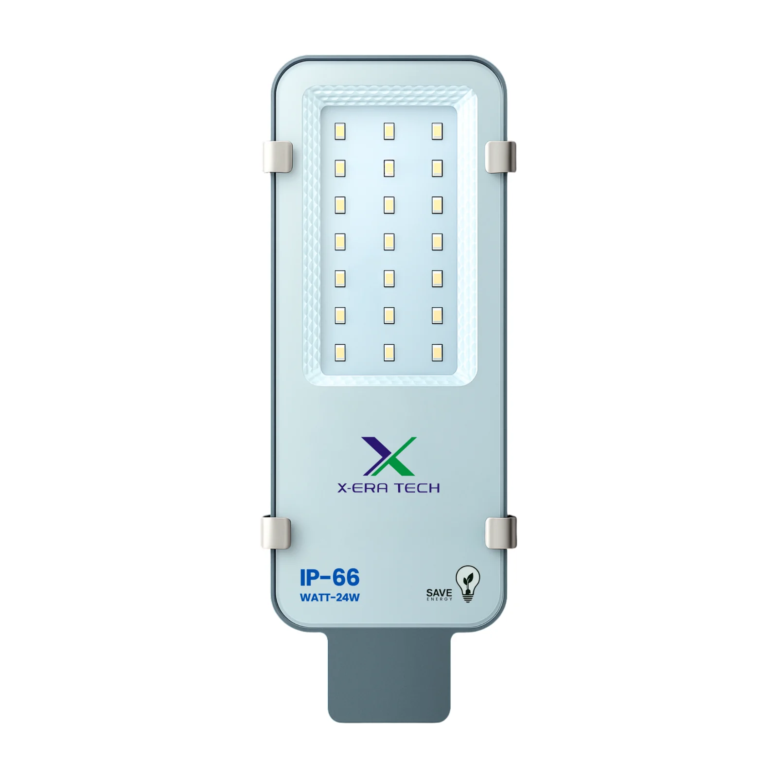 24W LED street light glass model front view, Xera Tech India