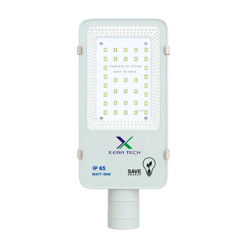 Xera Tech 36W Street Light Glass Model – front view of the 36W LED Street Light