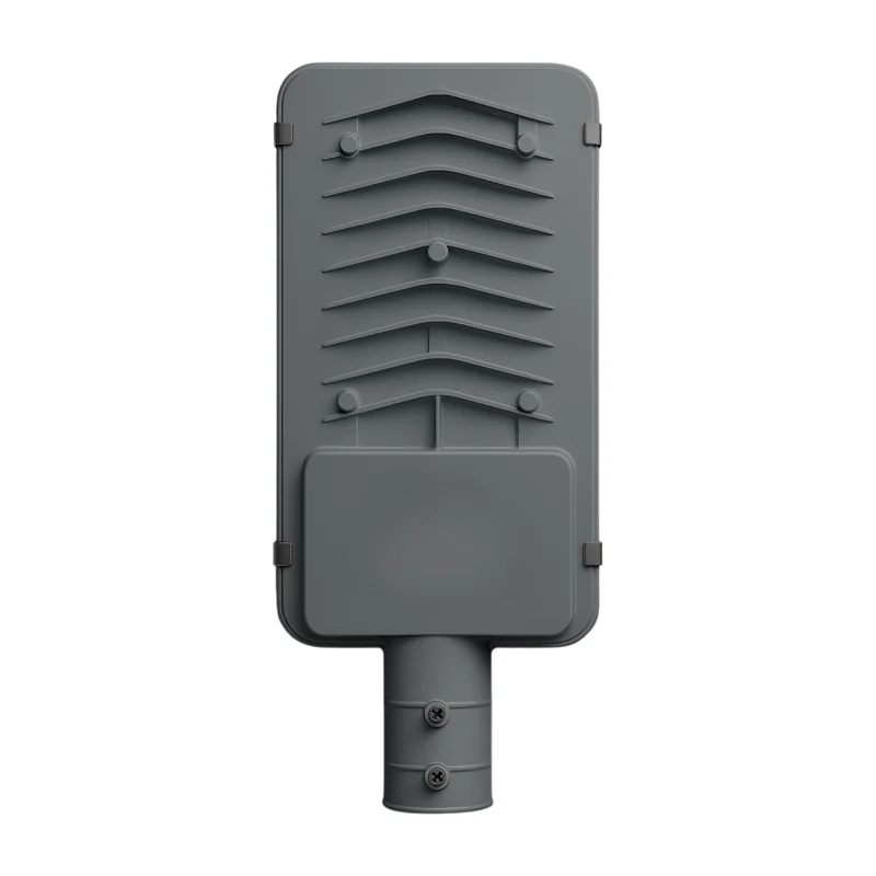 Xera Tech 60W LED Street Light back view showing the housing, driver and mounting