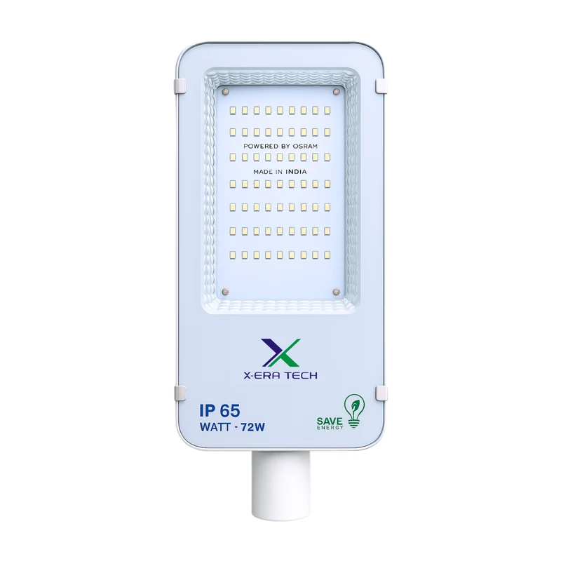 Xera Tech 72W Street Light Glass Model – front view of the 72W LED Street Light