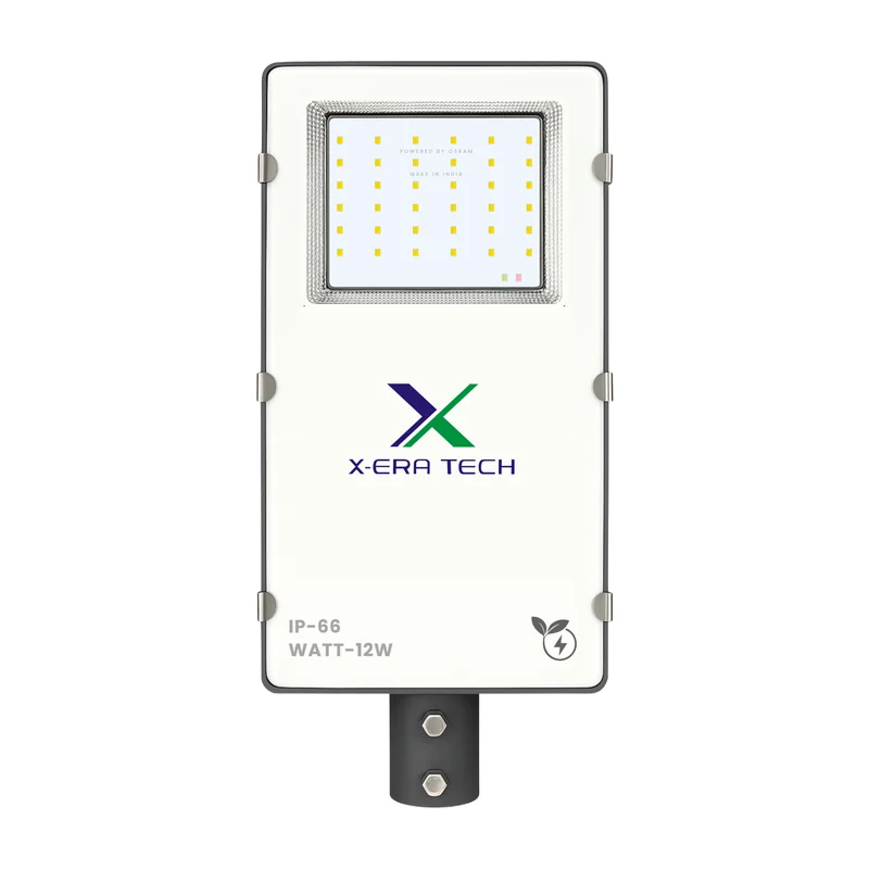 Xera Tech 12W Solar Street Light Semi Integrated Glass Model – front view of the 12W Solar Street Light