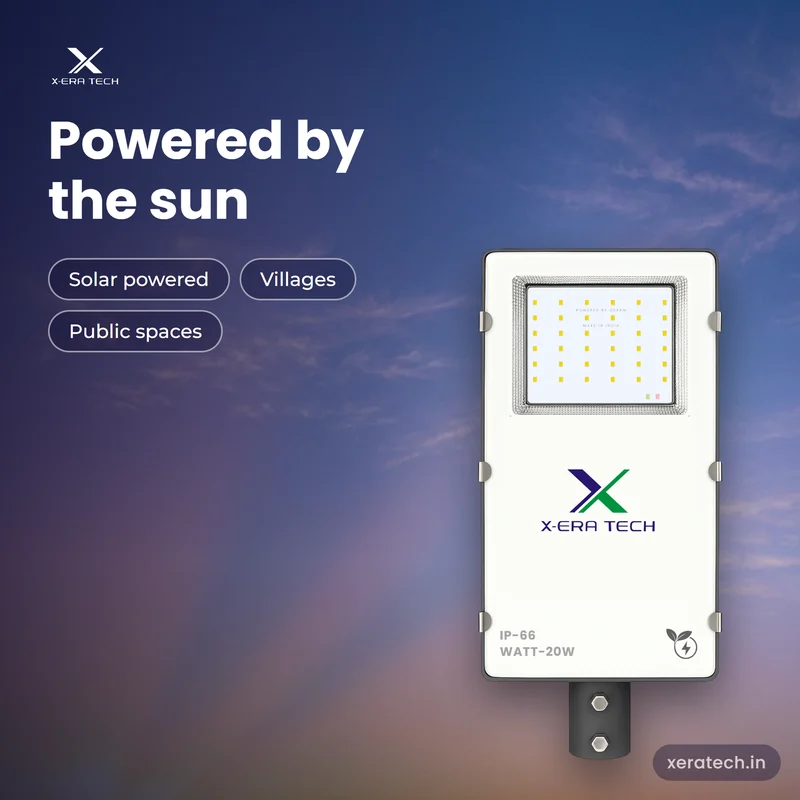 Xera Tech 20W Solar Street Light, powered by the sun