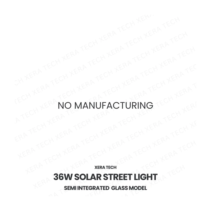 Xera Tech 36W Solar Street Light side profile