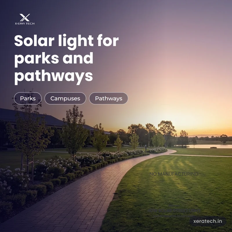 Xera Tech 40W Solar Street Light for parks and pathways