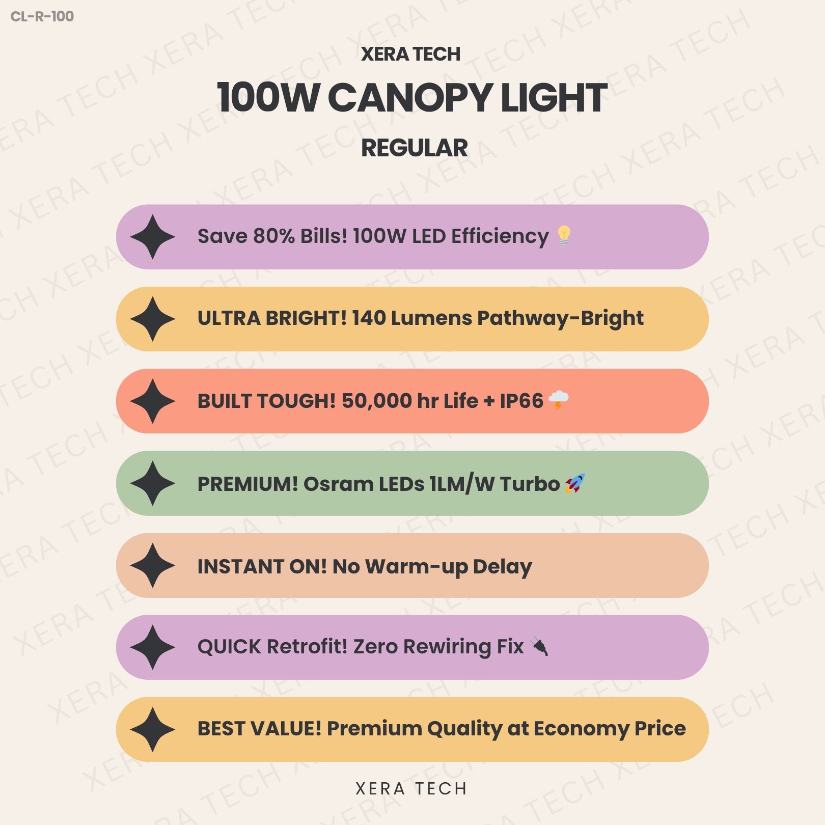 100W Canopy Light Regular - View 4