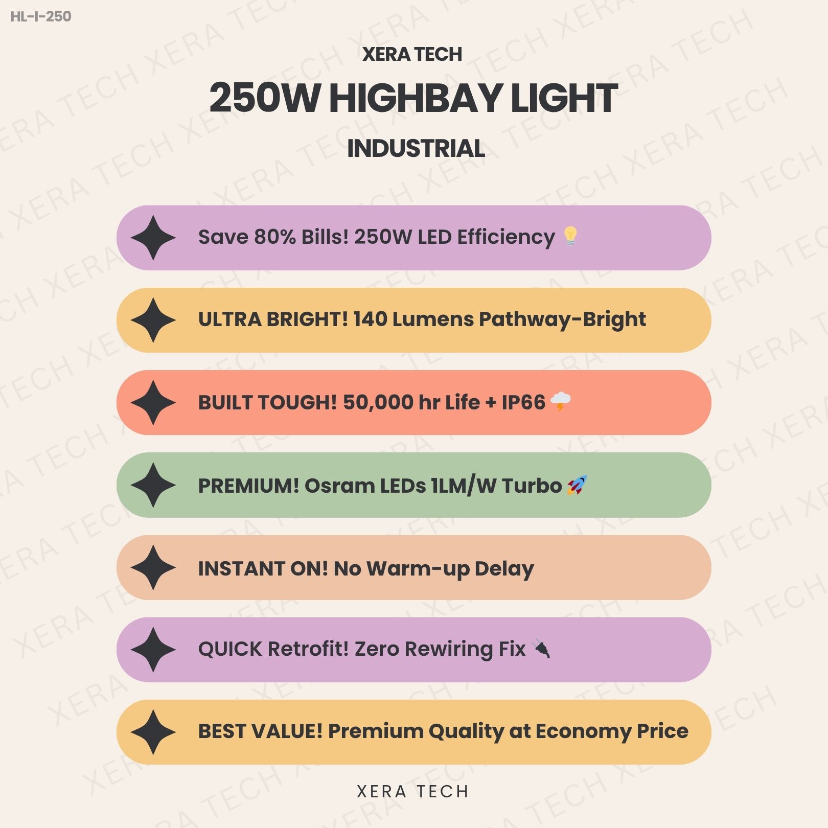 250W Highbay Light Industrial - View 4
