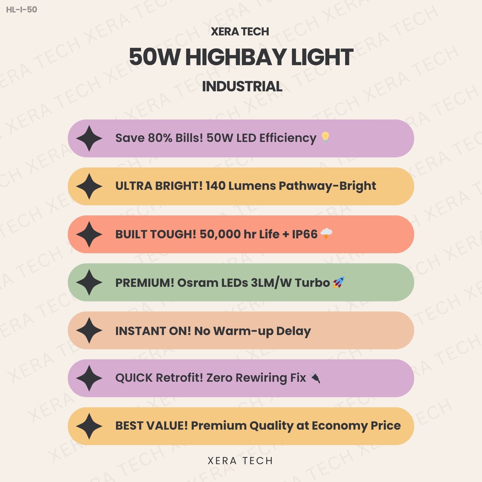 50W Highbay Light Industrial - View 4
