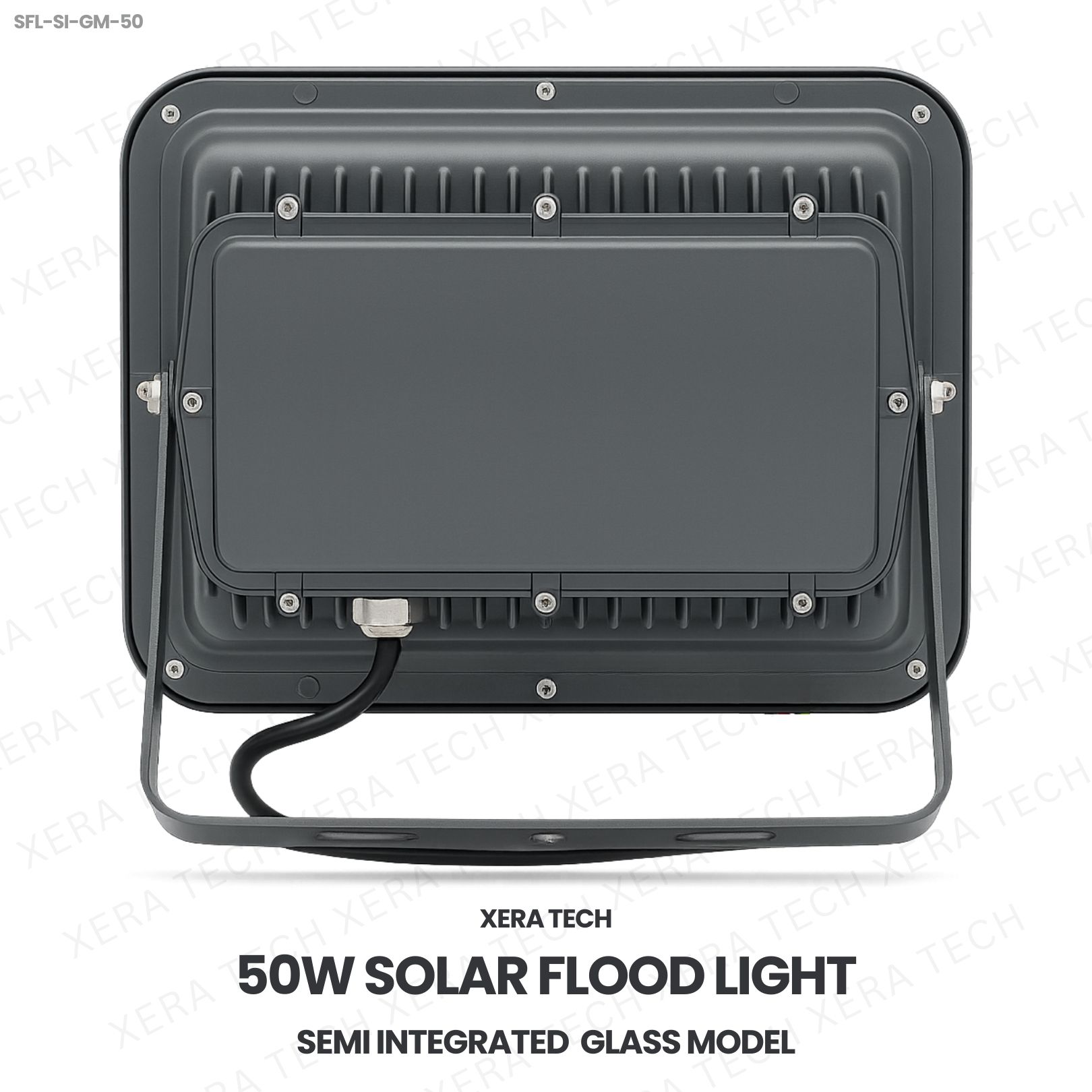 50W Solar Flood Light Semi Integrated Glass Model - View 2