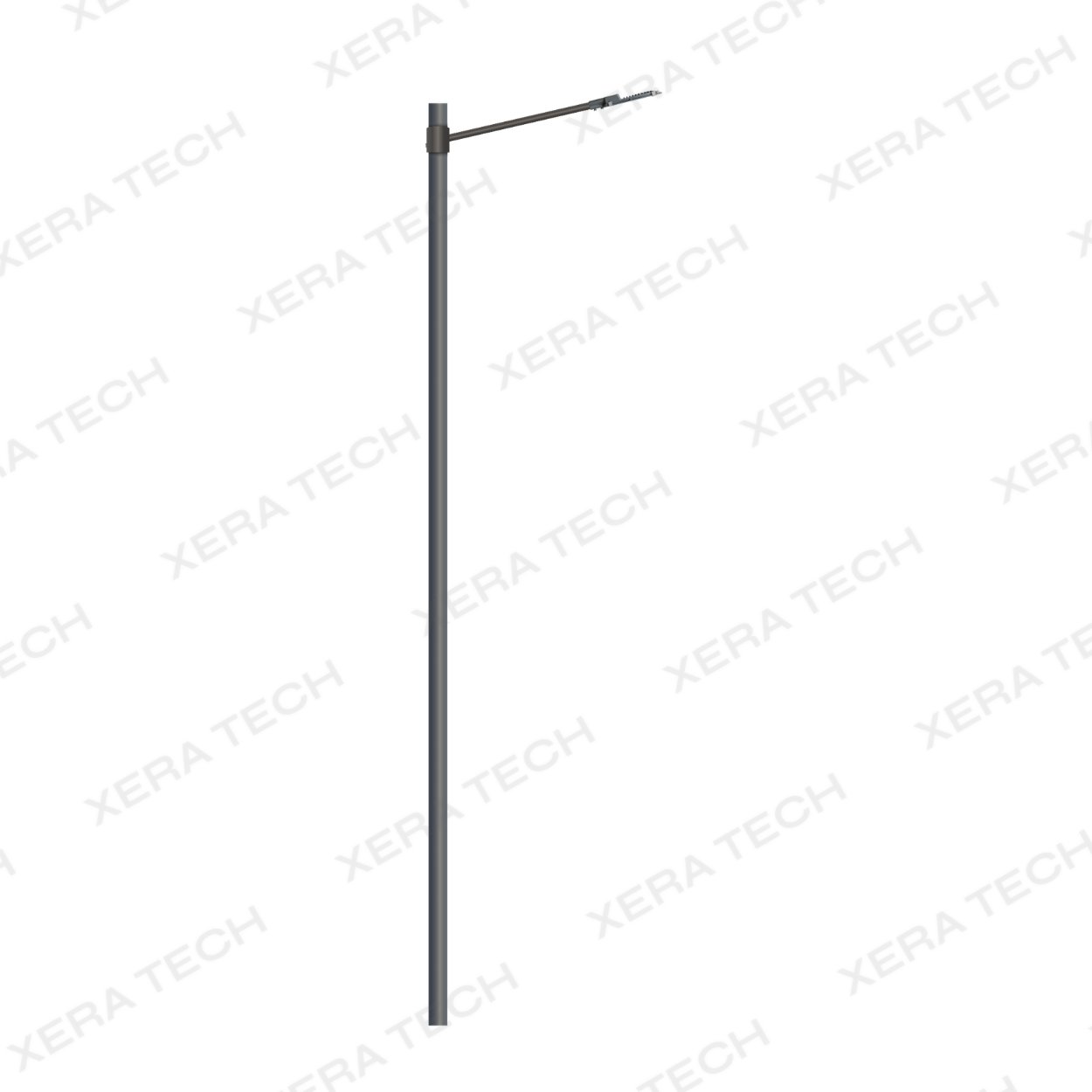24W Street Light Set Glass Model – back view showing driver and heat sink | Xera Tech