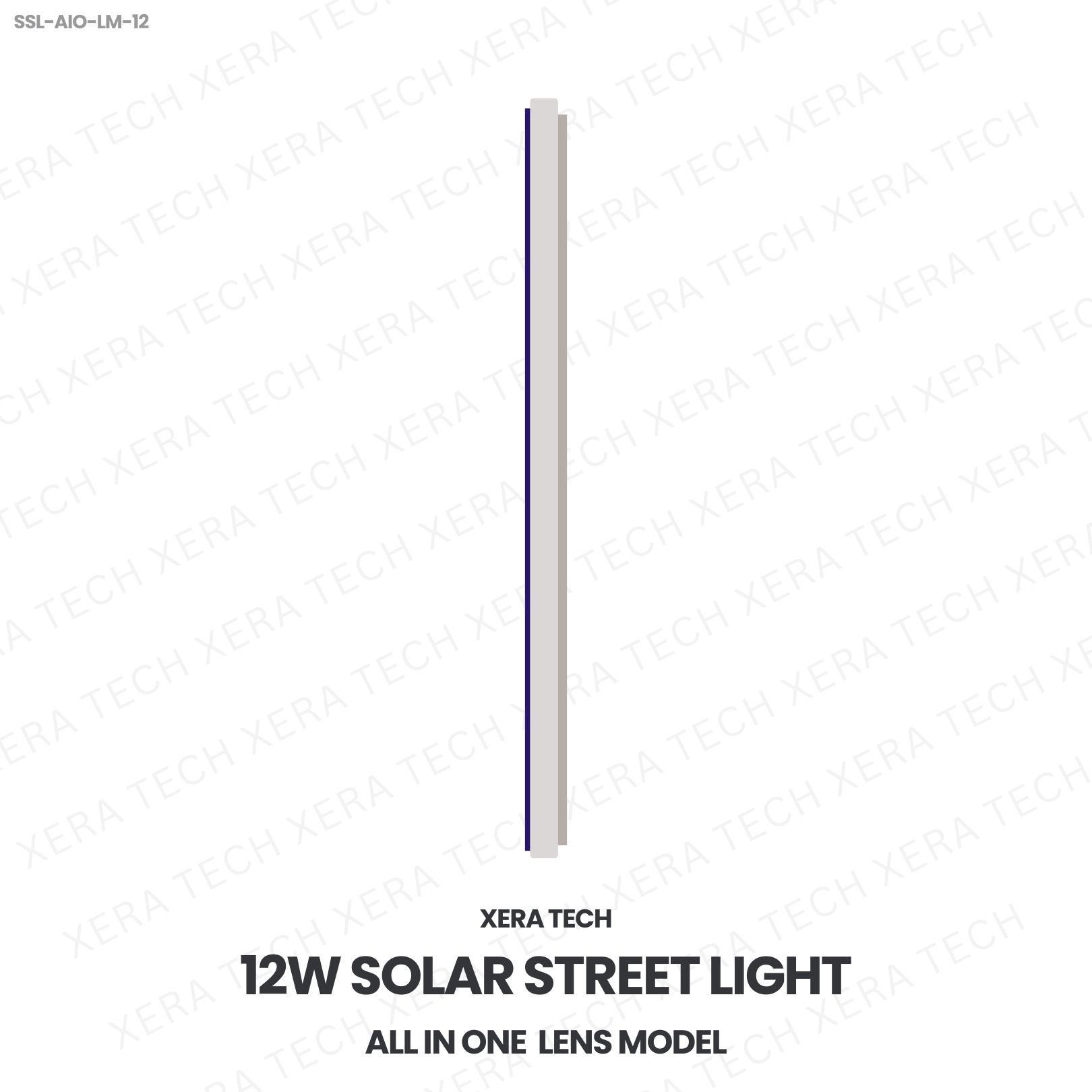 12W Solar Street Light All In One Lens Model - View 3