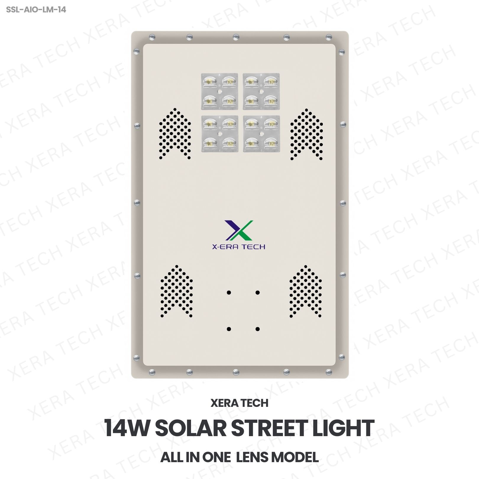 14W Solar Street Light All In One Lens Model
