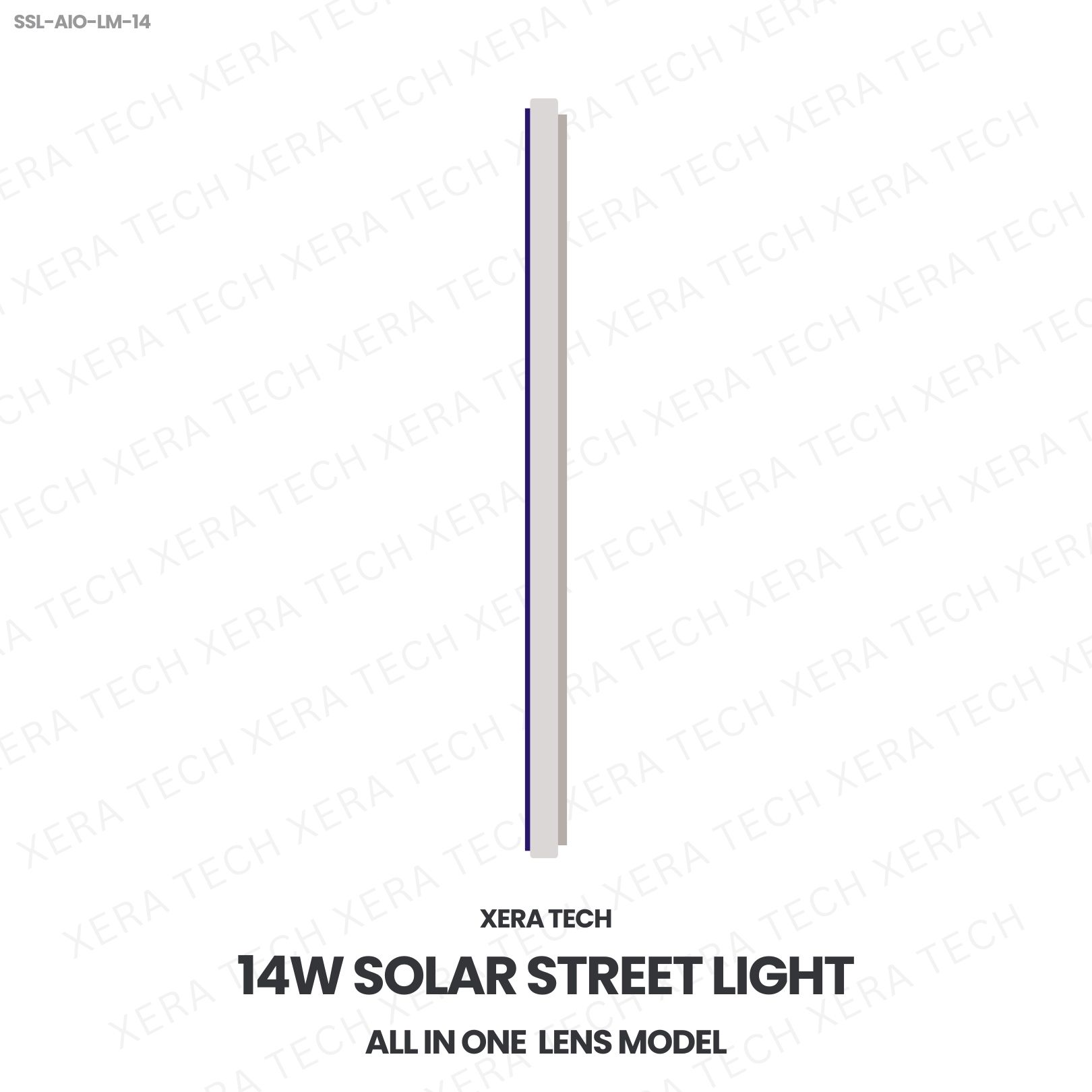 14W Solar Street Light All In One Lens Model - View 3