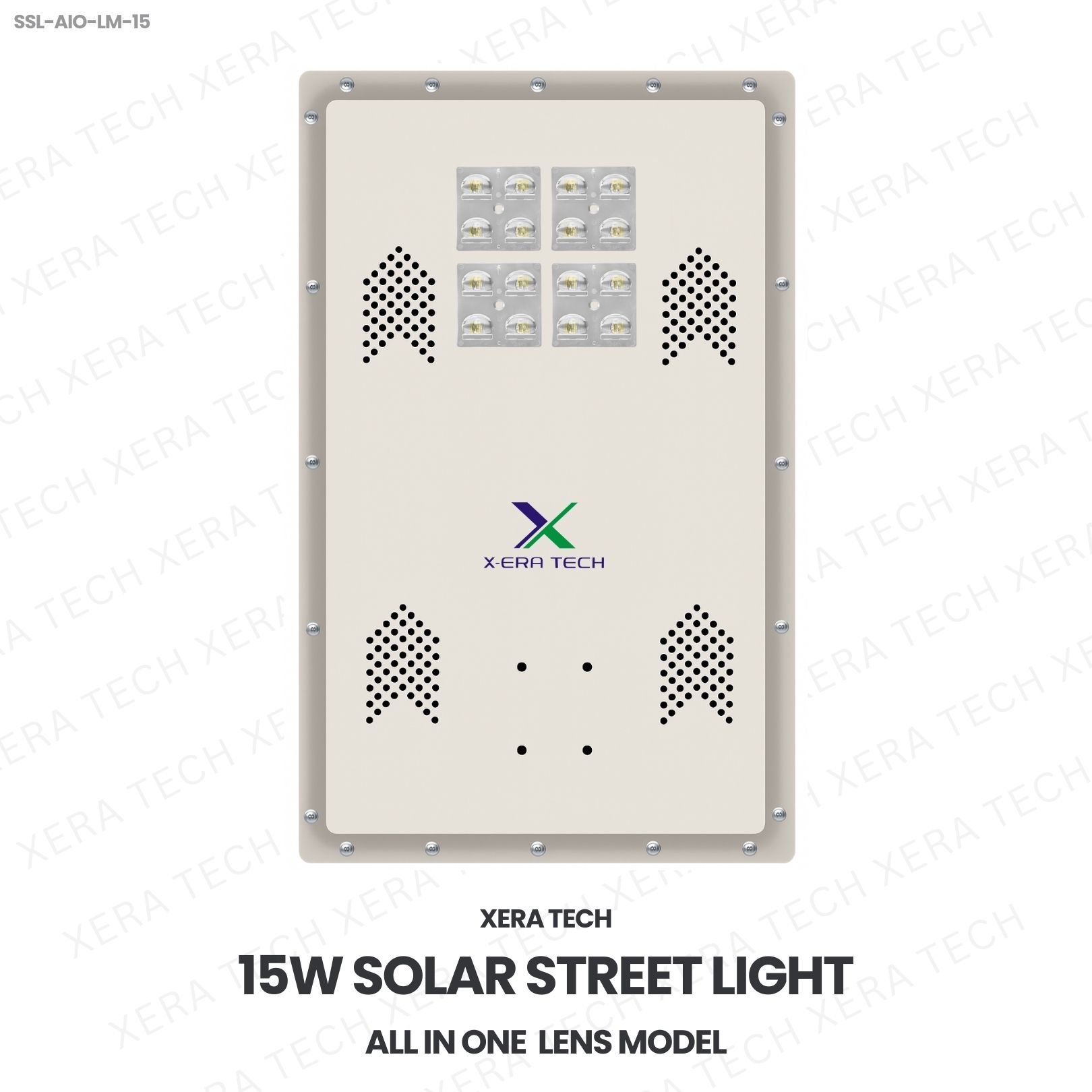 15W Solar Street Light All In One Lens Model