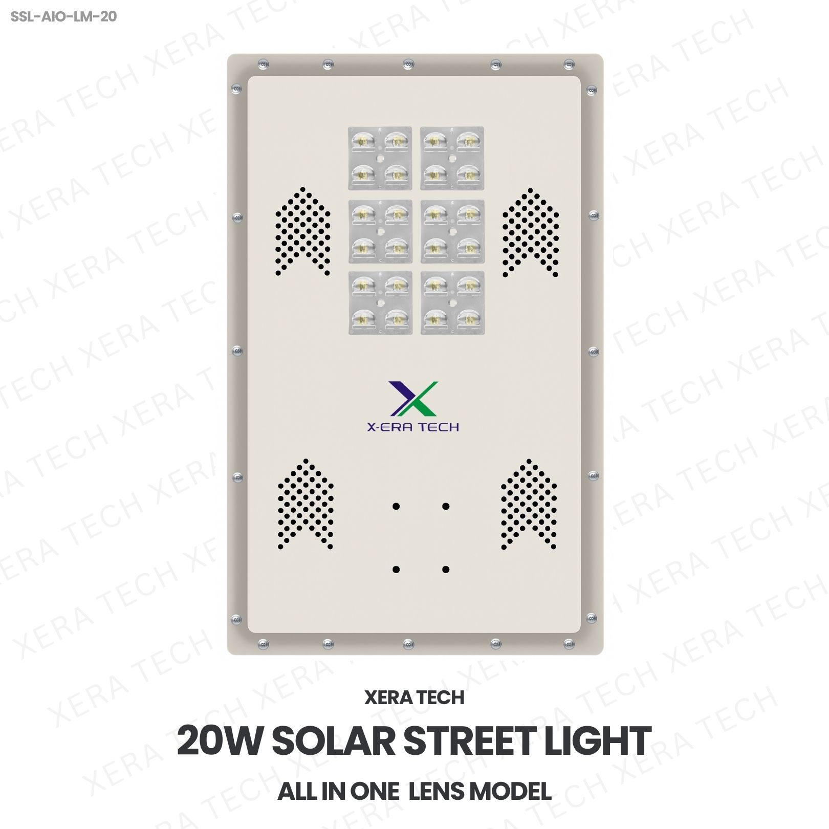20W Solar Street Light All In One Lens Model