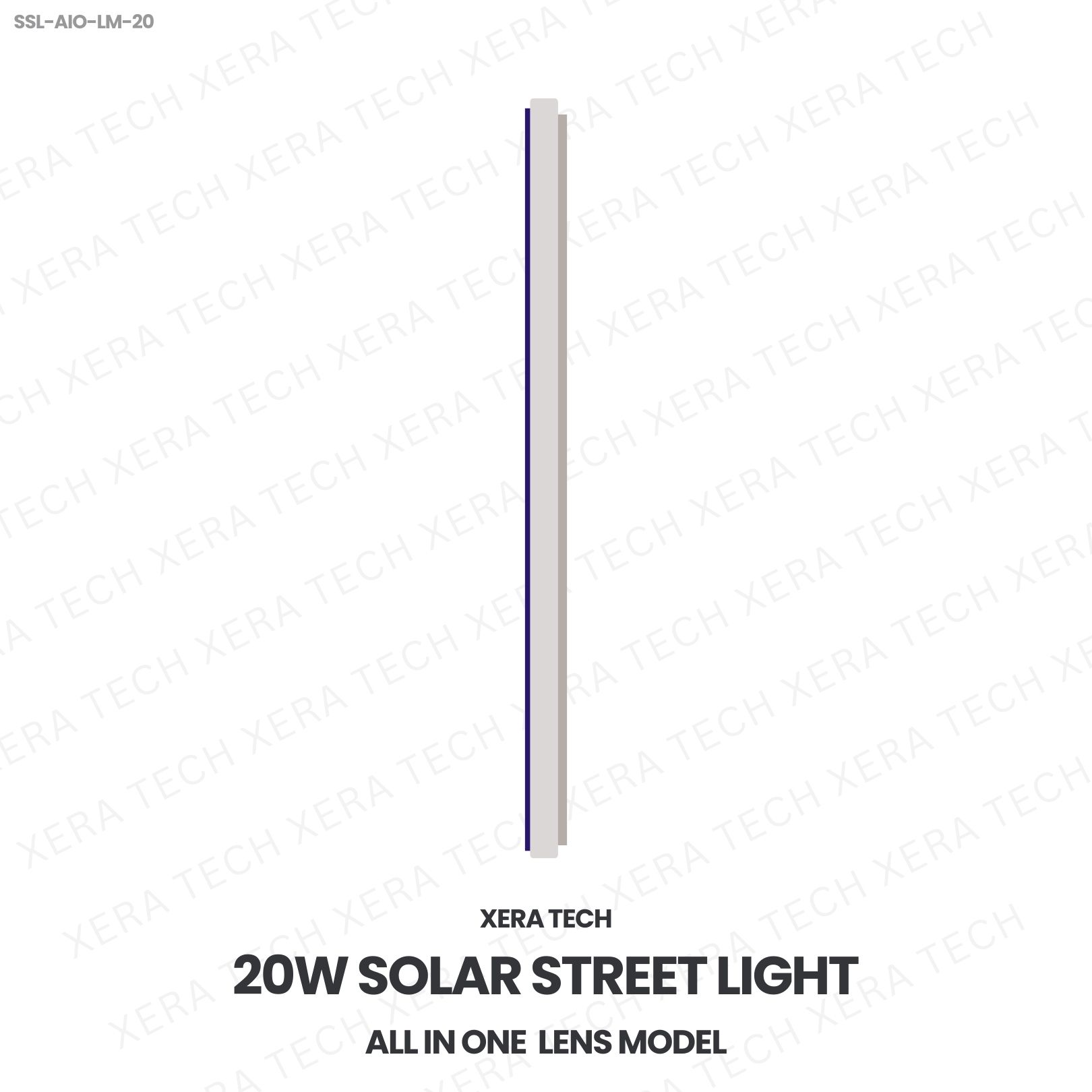 20W Solar Street Light All In One Lens Model - View 3