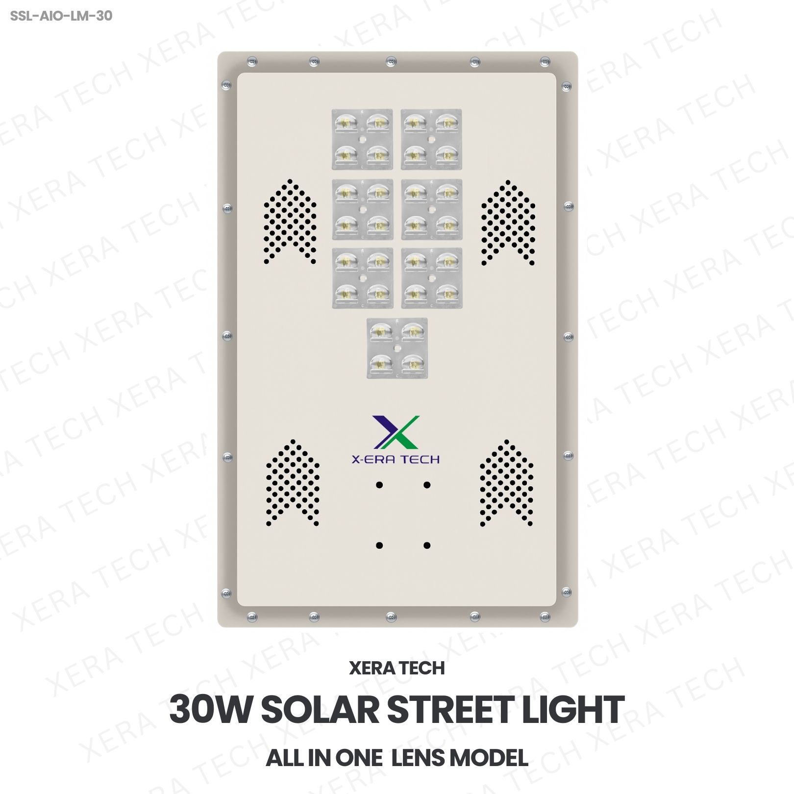30W Solar Street Light All In One Lens Model