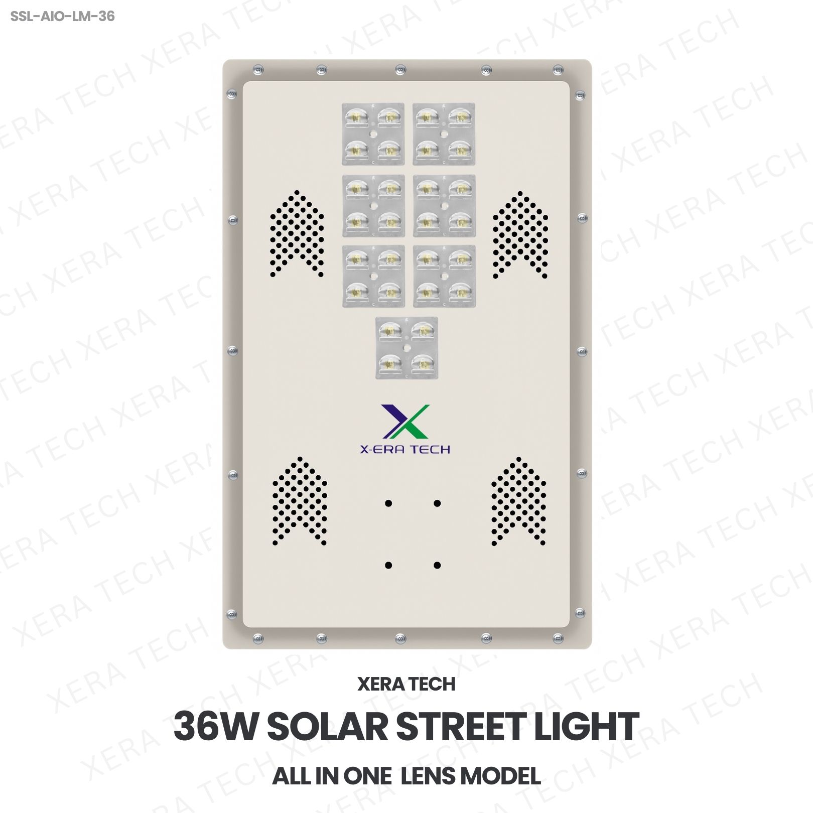 36W Solar Street Light All In One Lens Model