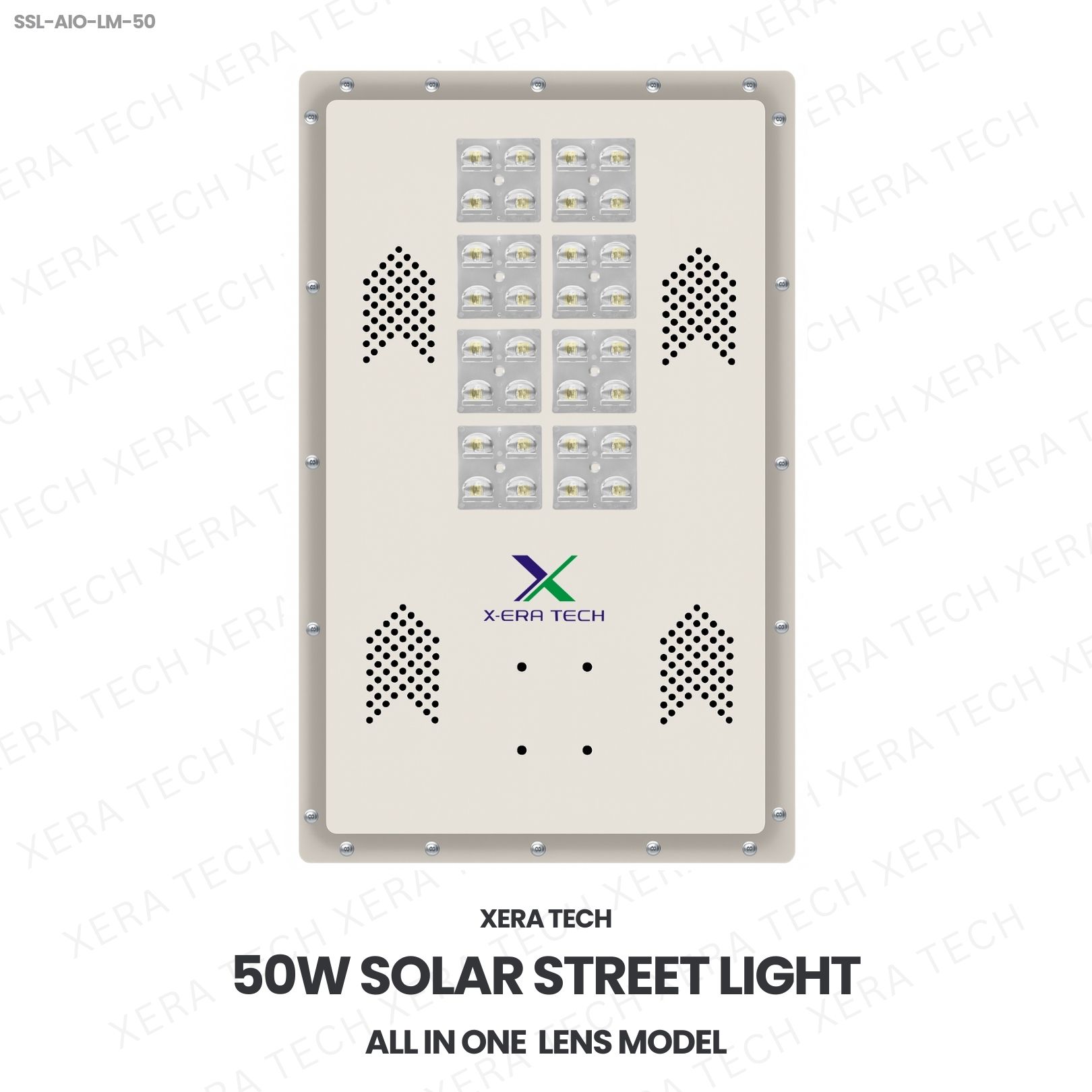 50W Solar Street Light All In One Lens Model