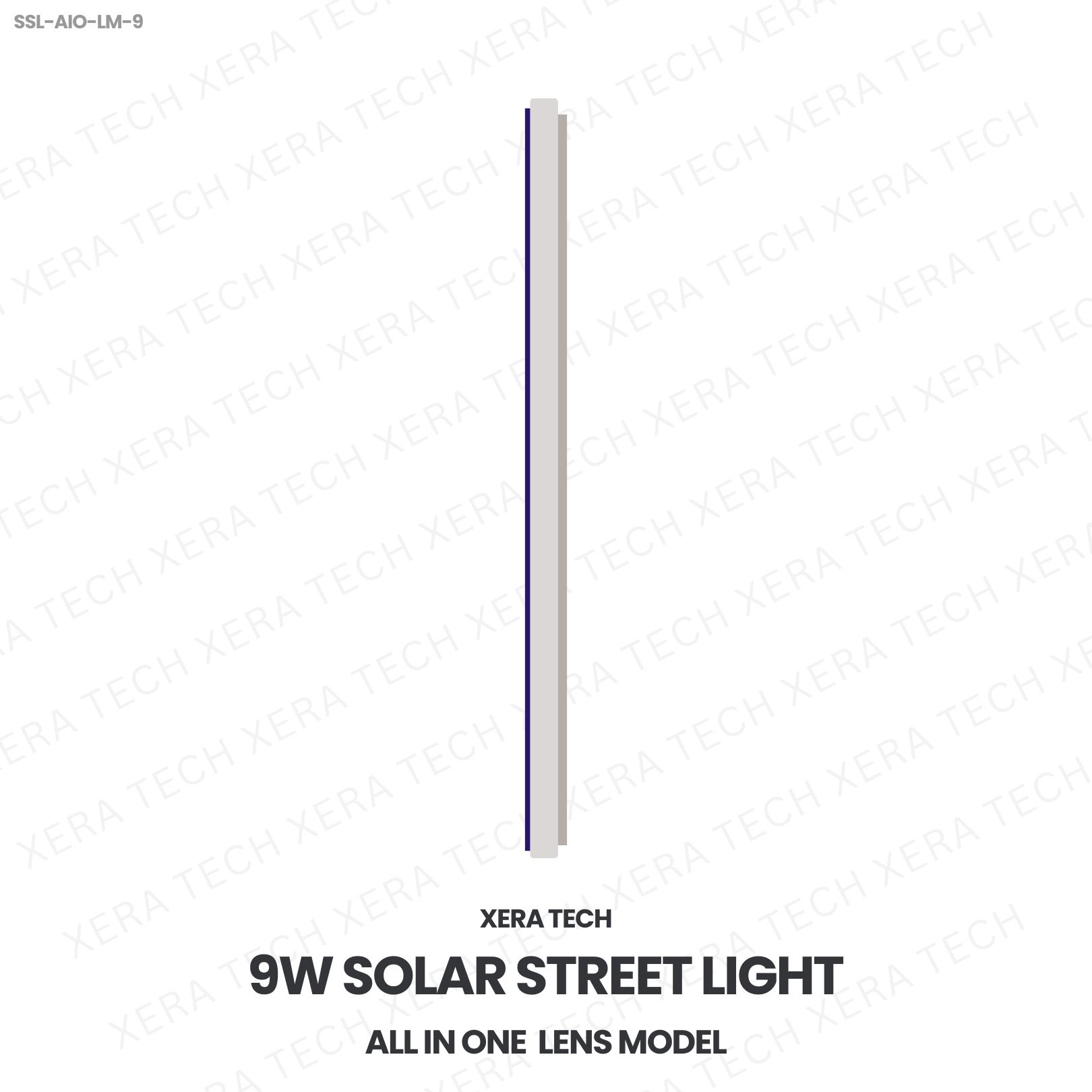 9W Solar Street Light All In One Lens Model - View 3