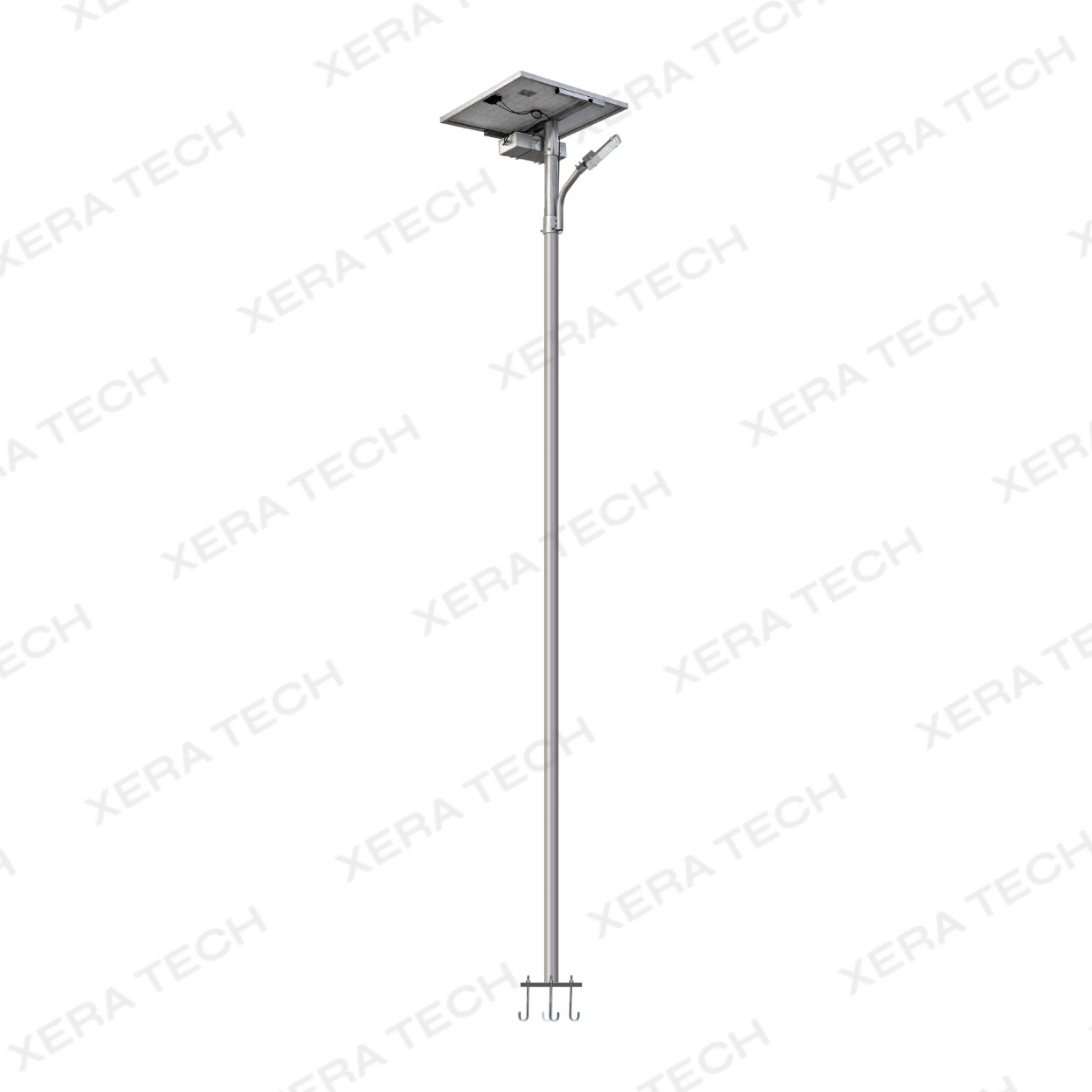 20W Street Light Set Glass Model – back view showing driver and heat sink | Xera Tech