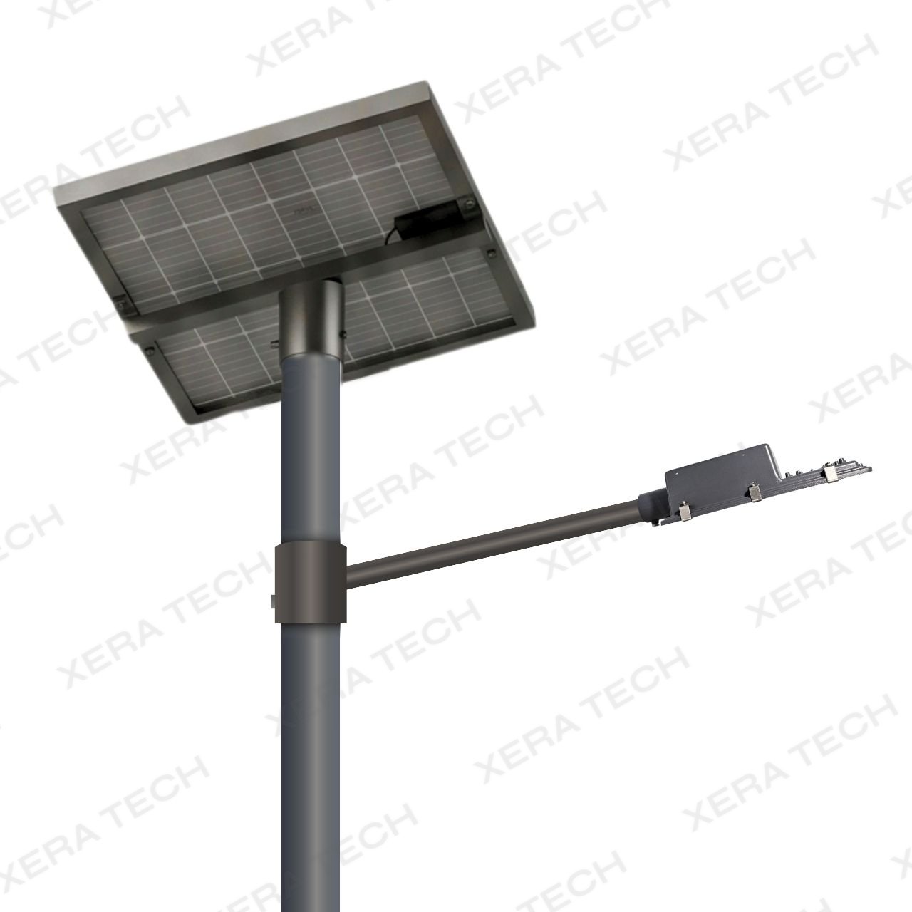 12W Solar Street Light Set – Lens Model (Inbuilt Battery) – 12WW LED Street Light Set by Xera Tech