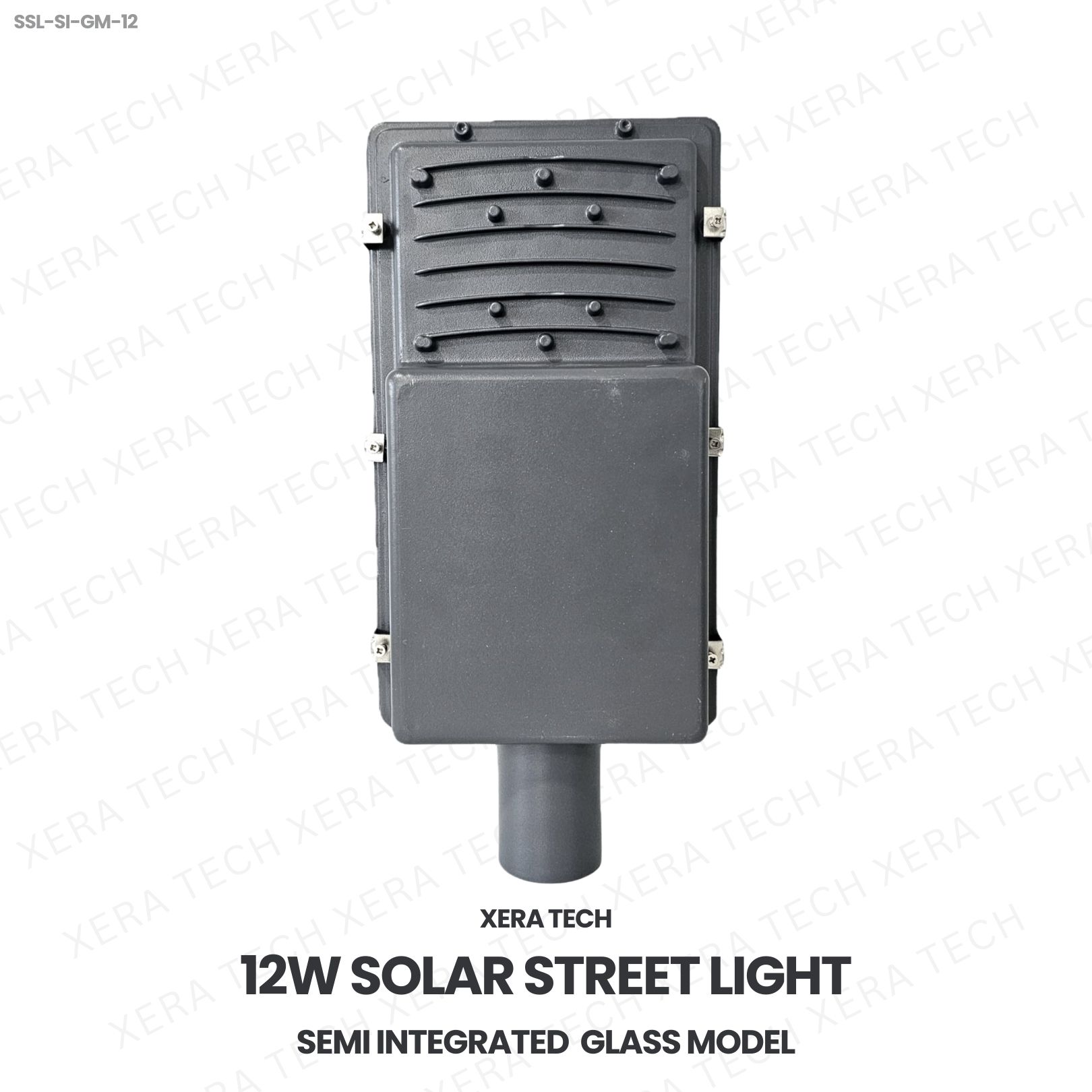 12W Solar Street Light Semi Integrated Glass Model - View 2