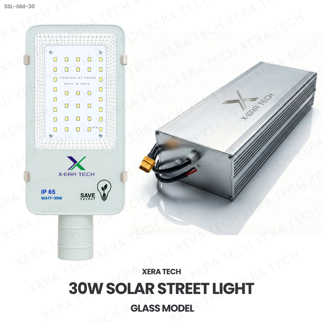 30W Solar Street Light Semi Integrated Glass Model