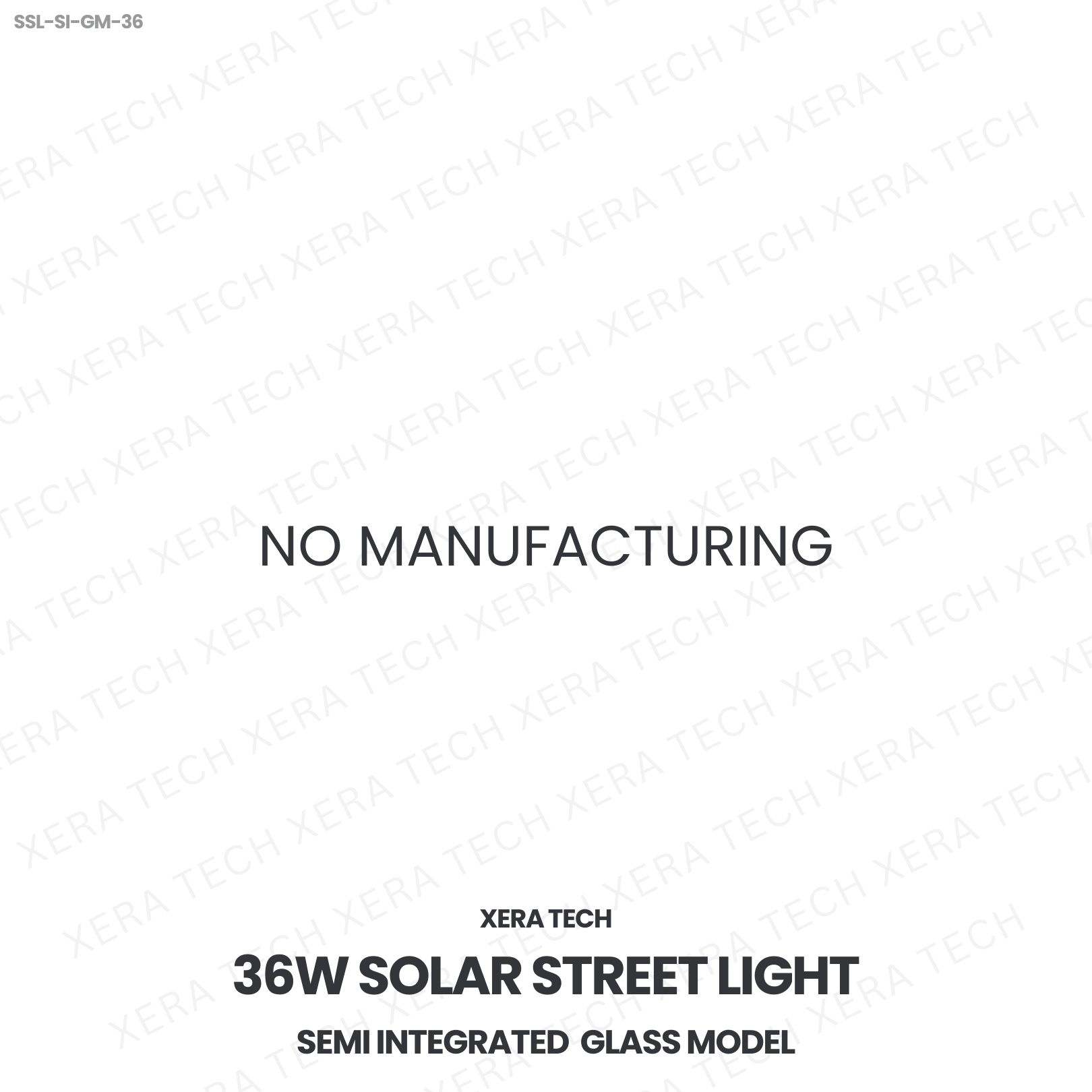 36W Solar Street Light Semi Integrated Glass Model - View 2