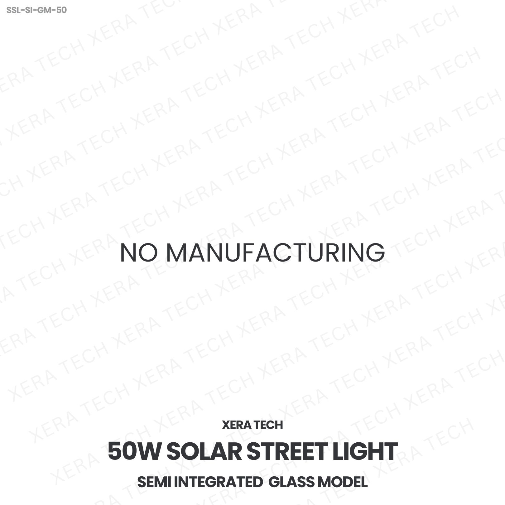 50W Solar Street Light Semi Integrated Glass Model - View 3