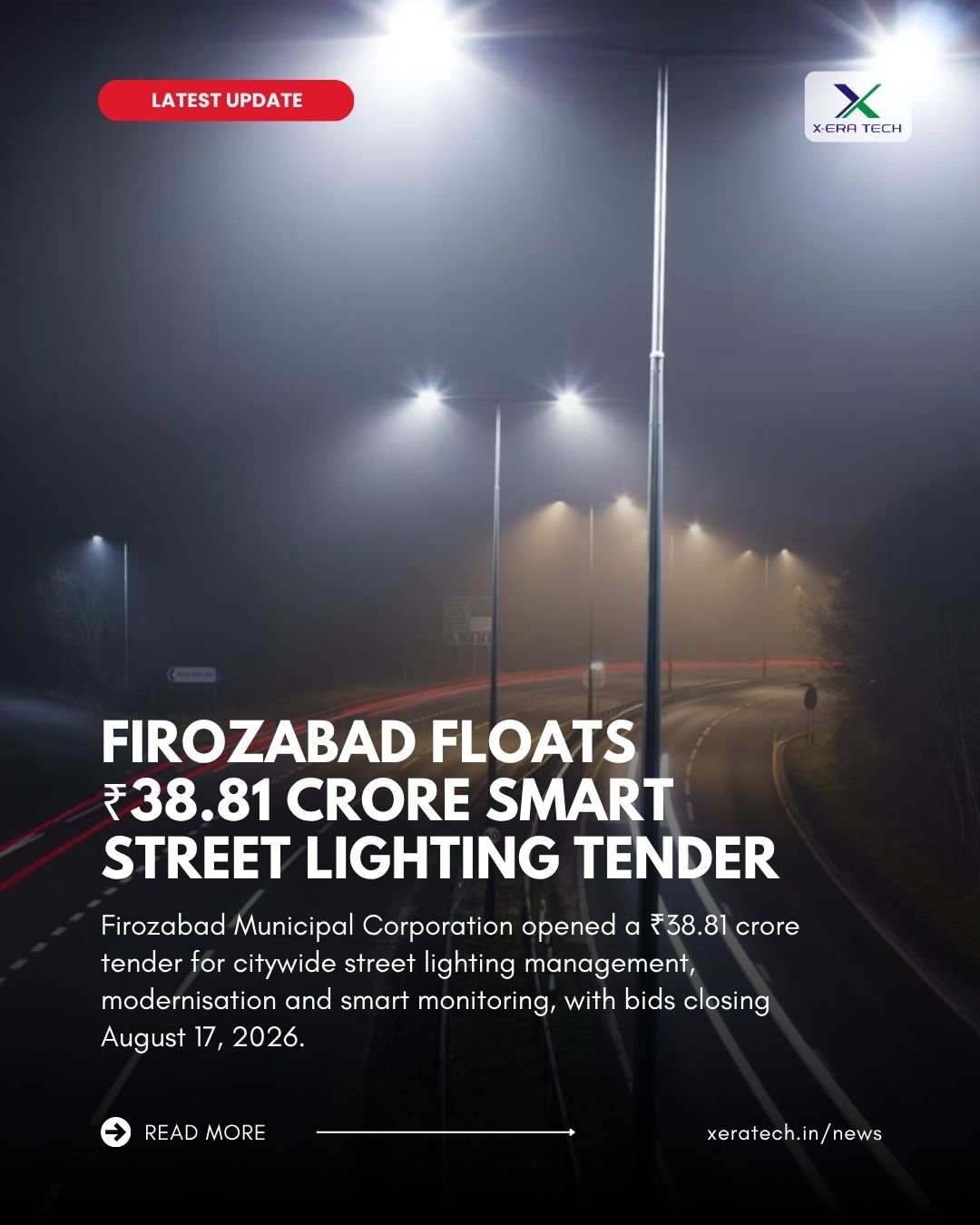 Firozabad Floats ₹38.81 Crore Smart Street Lighting Tender