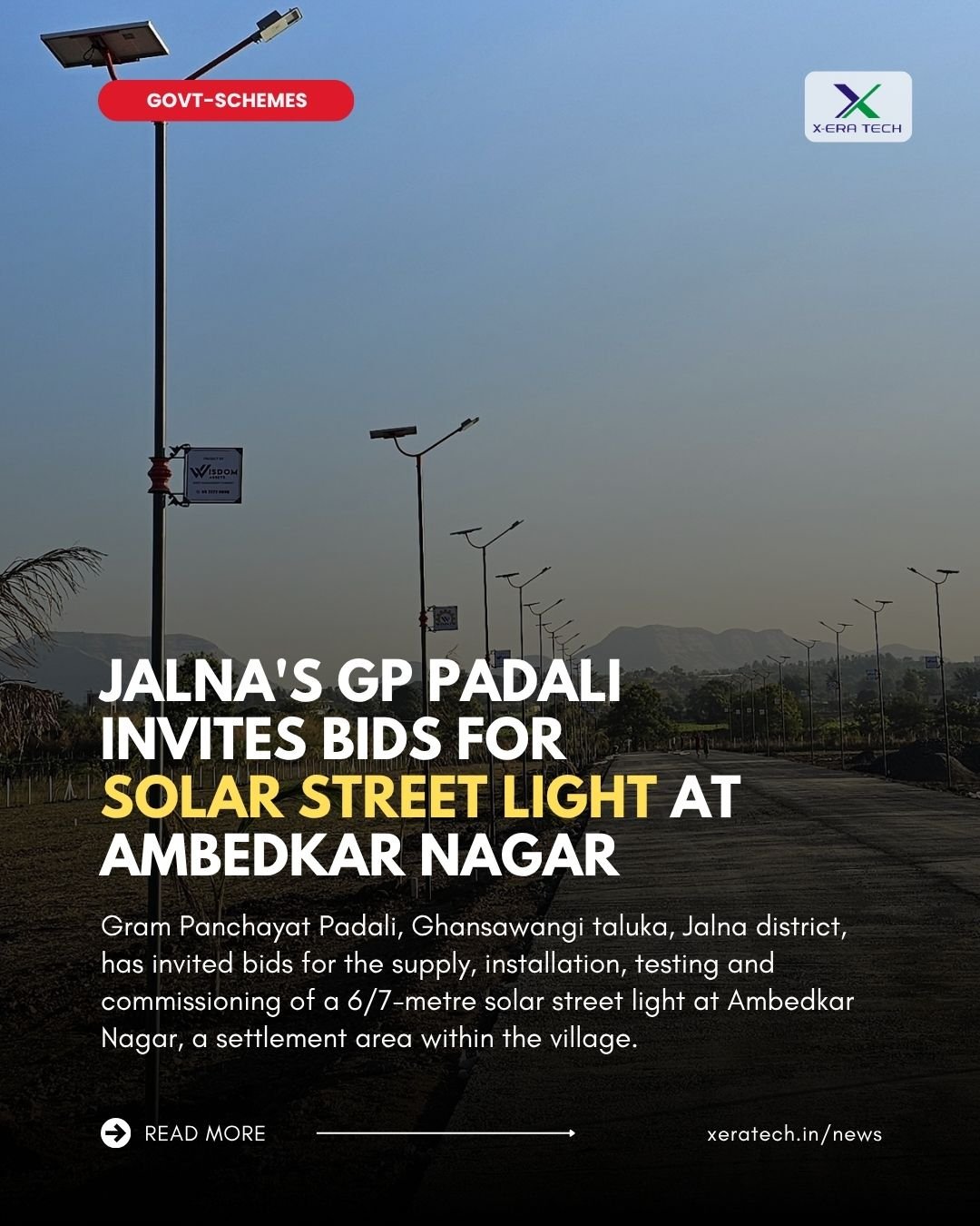 Jalna's GP Padali Invites Bids for Solar Street Light at Ambedkar Nagar