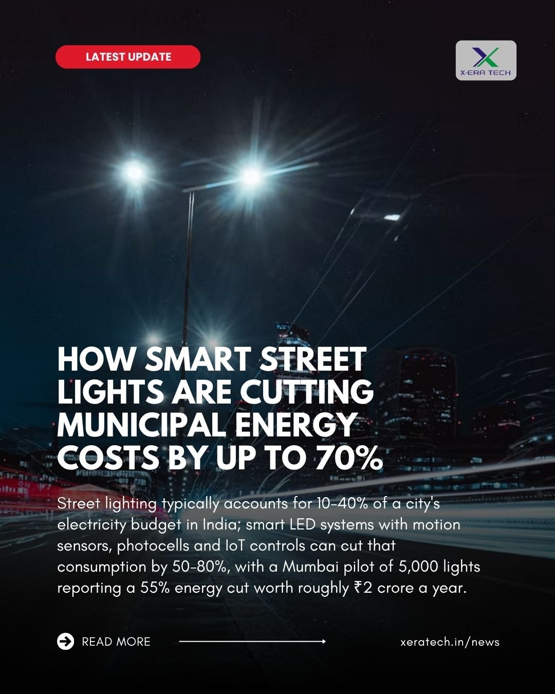 How Smart Street Lights Are Cutting Municipal Energy Costs By Up To 70%