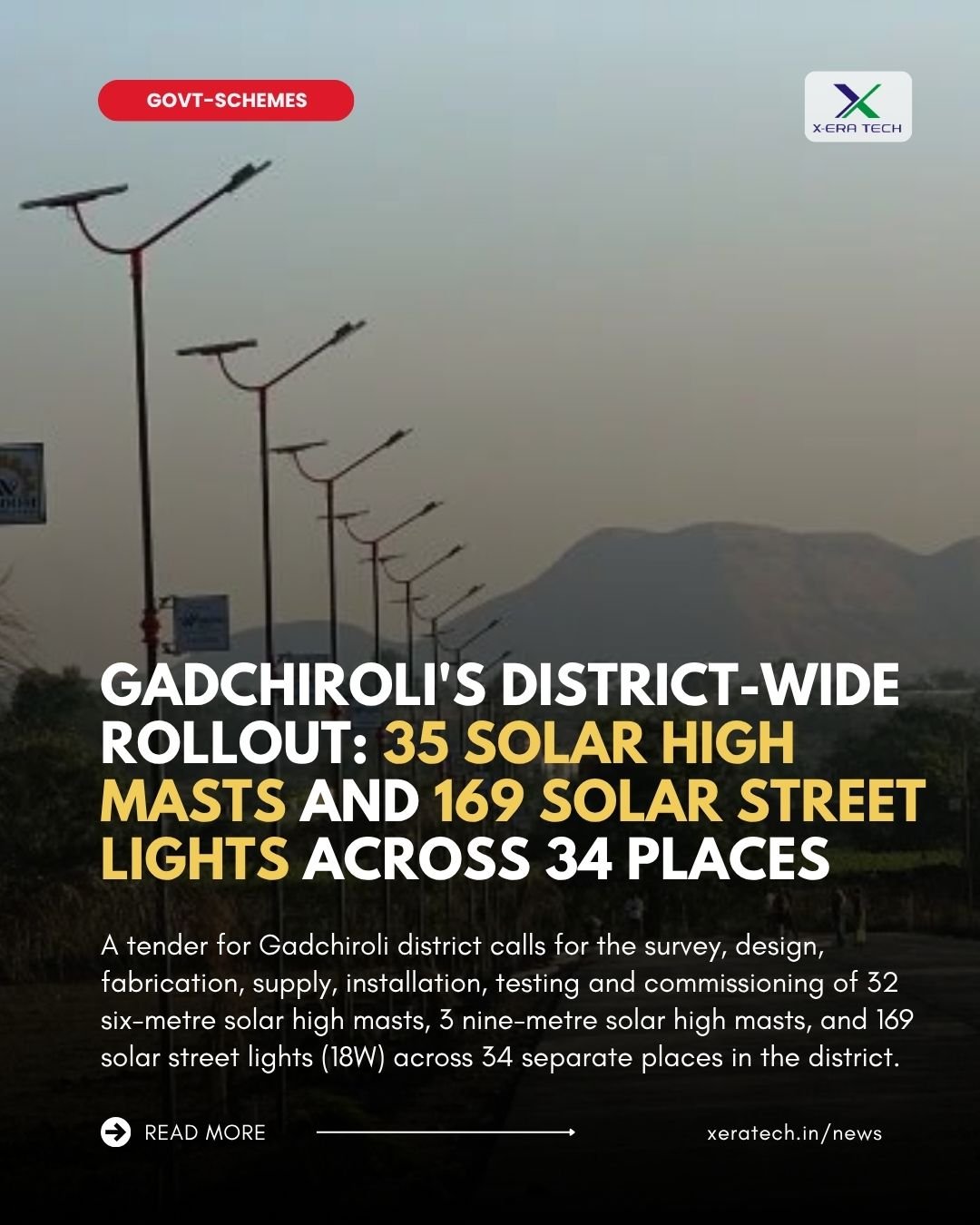 Gadchiroli's District-Wide Rollout: 35 Solar High Masts and 169 Solar Street Lights Across 34 Places