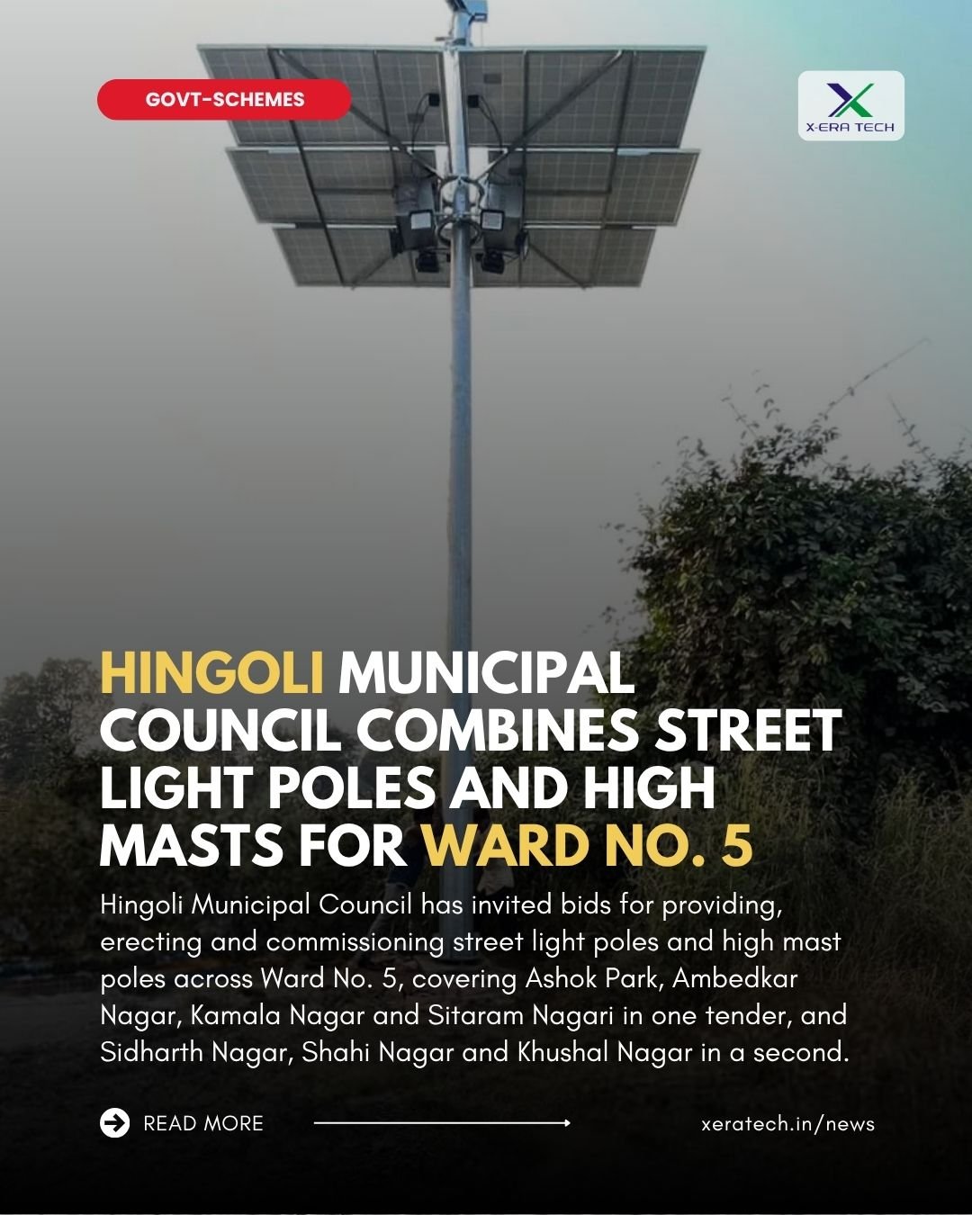 Hingoli Municipal Council Combines Street Light Poles and High Masts for Ward No. 5