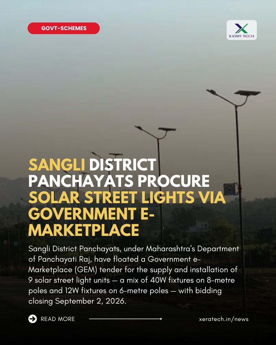 Sangli District Panchayats Procure Solar Street Lights via Government e-Marketplace