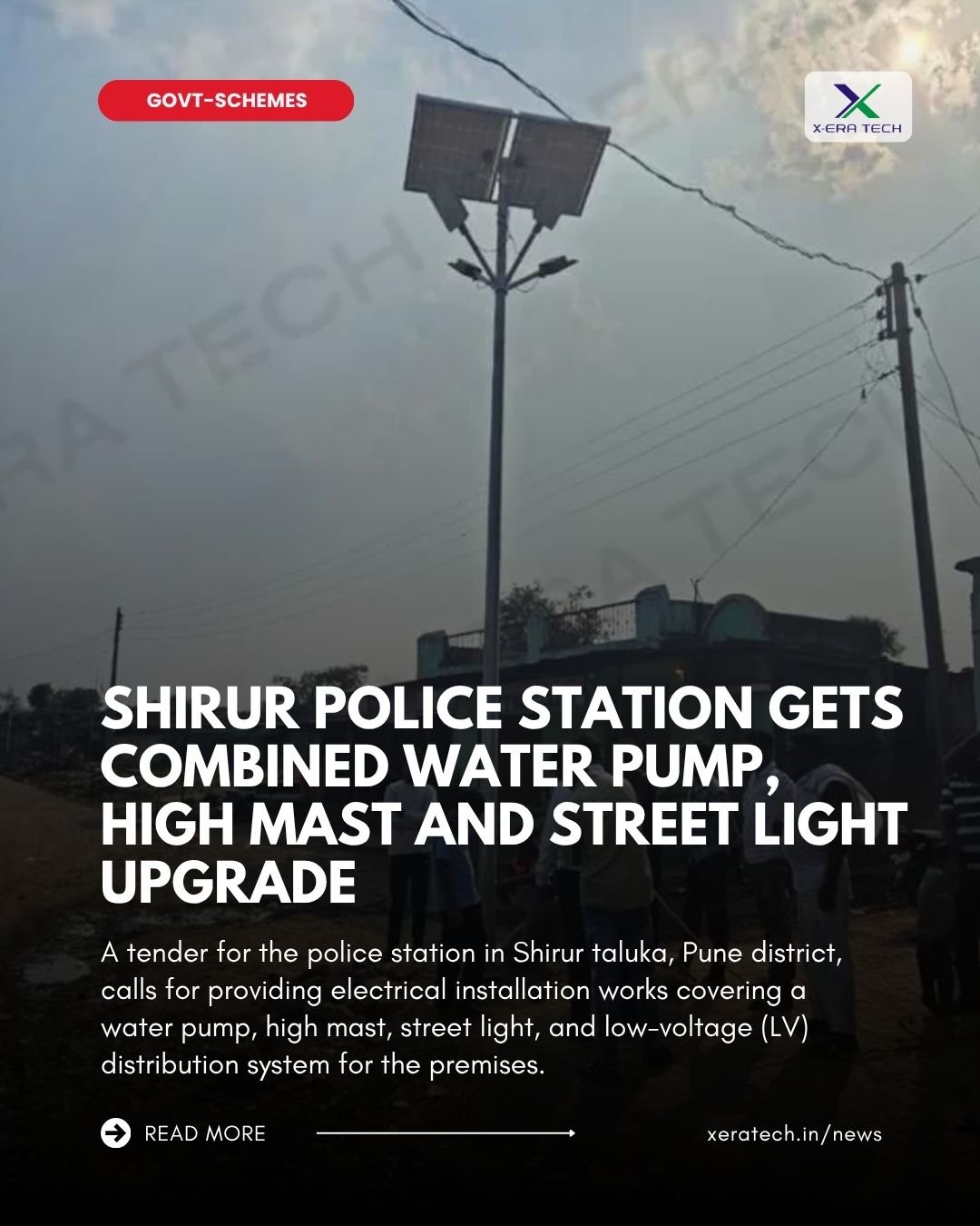 Shirur Police Station Gets Combined Water Pump, High Mast and Street Light Upgrade