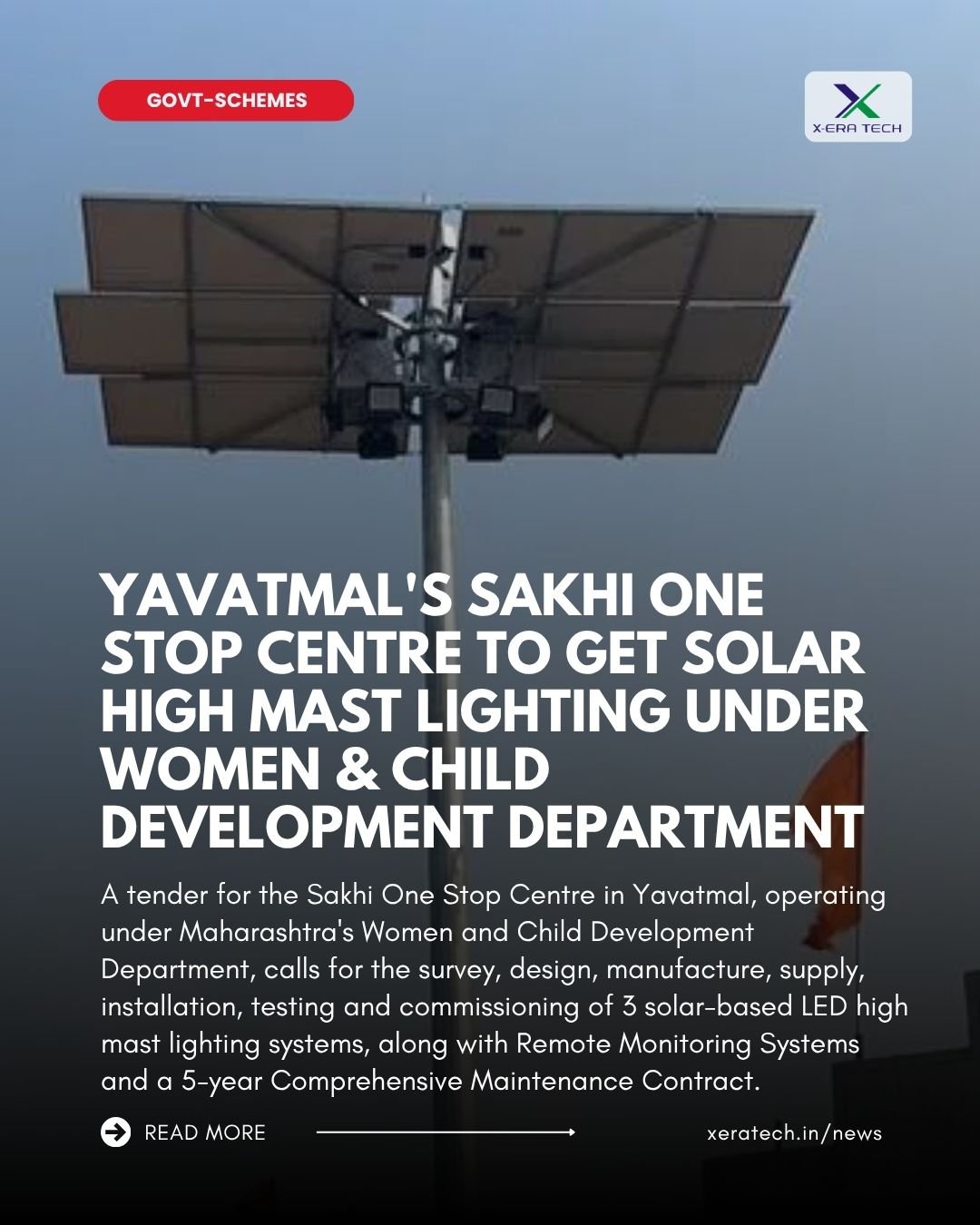 Yavatmal's Sakhi One Stop Centre to Get Solar High Mast Lighting Under Women & Child Development Department