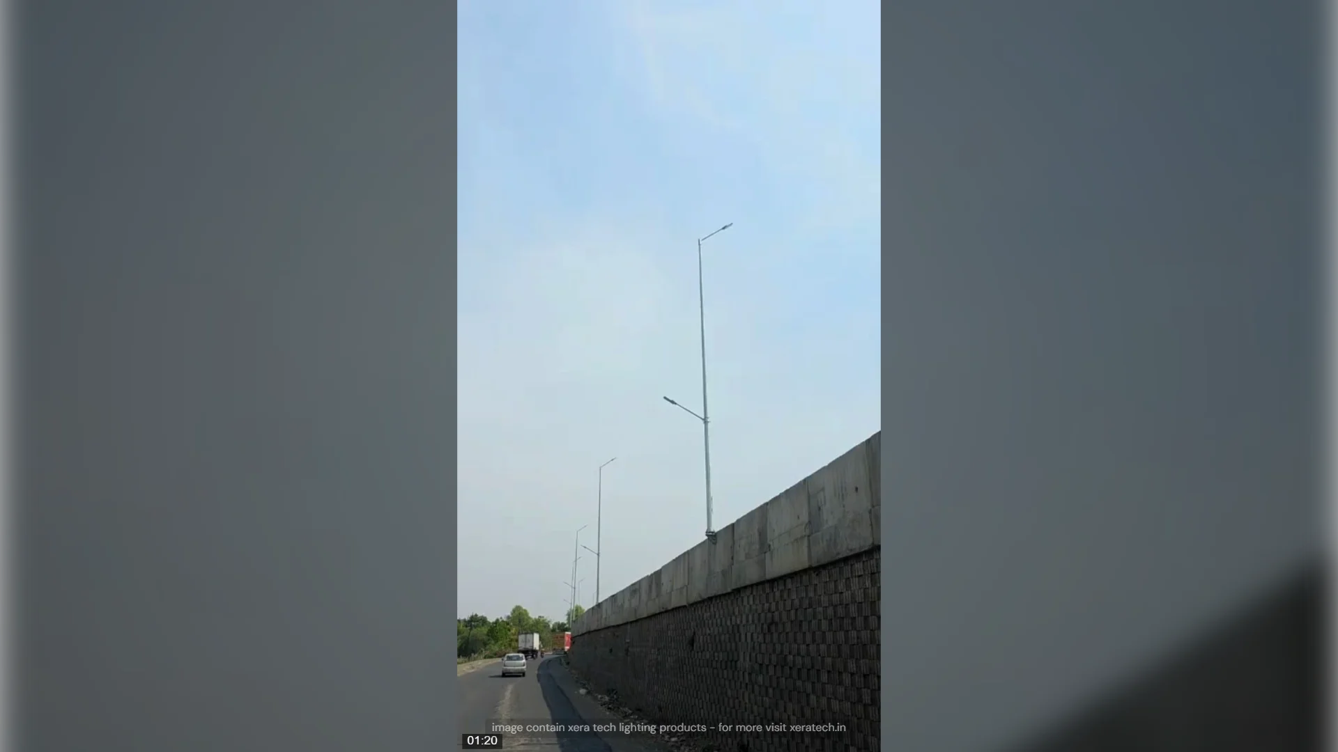 100W LED Street Light Installation Dhule – Road Lighting, LED Lighting in Gondur Airport Road, Deopur, Dhule, Maharashtra, India | Xera Tech
