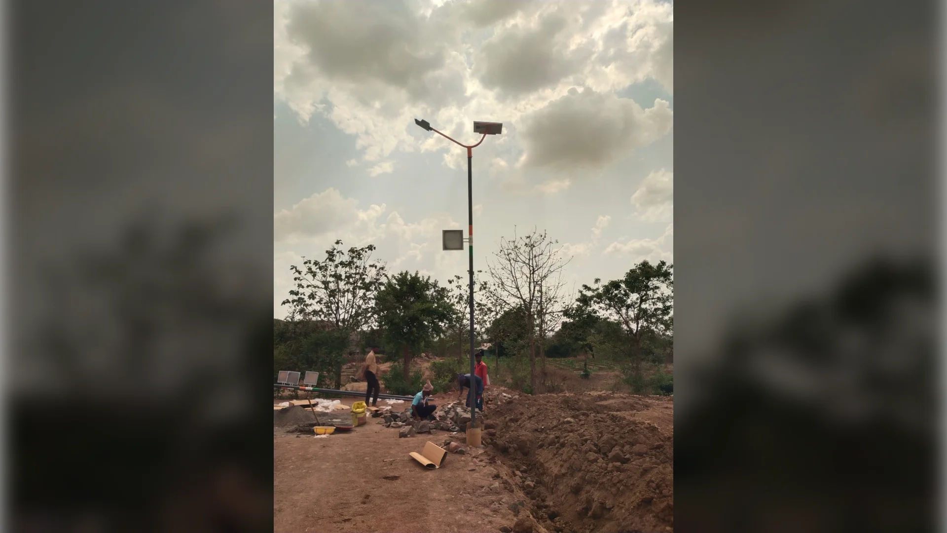 15W Decorative Solar Street Light Project Nashik thumbnail 5