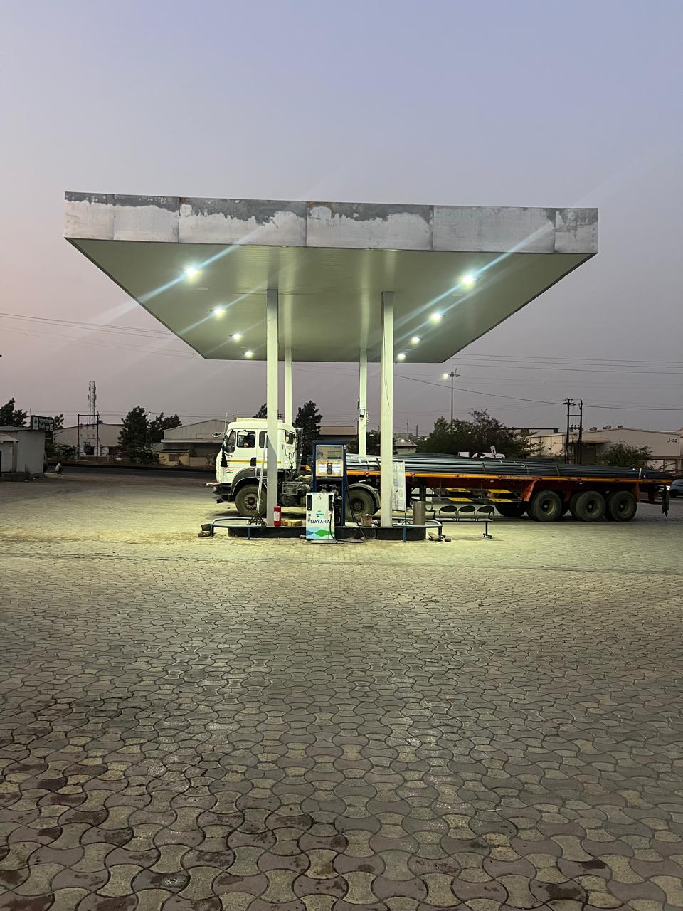 Canopy Light Installation at Petrolpump,Sinnar