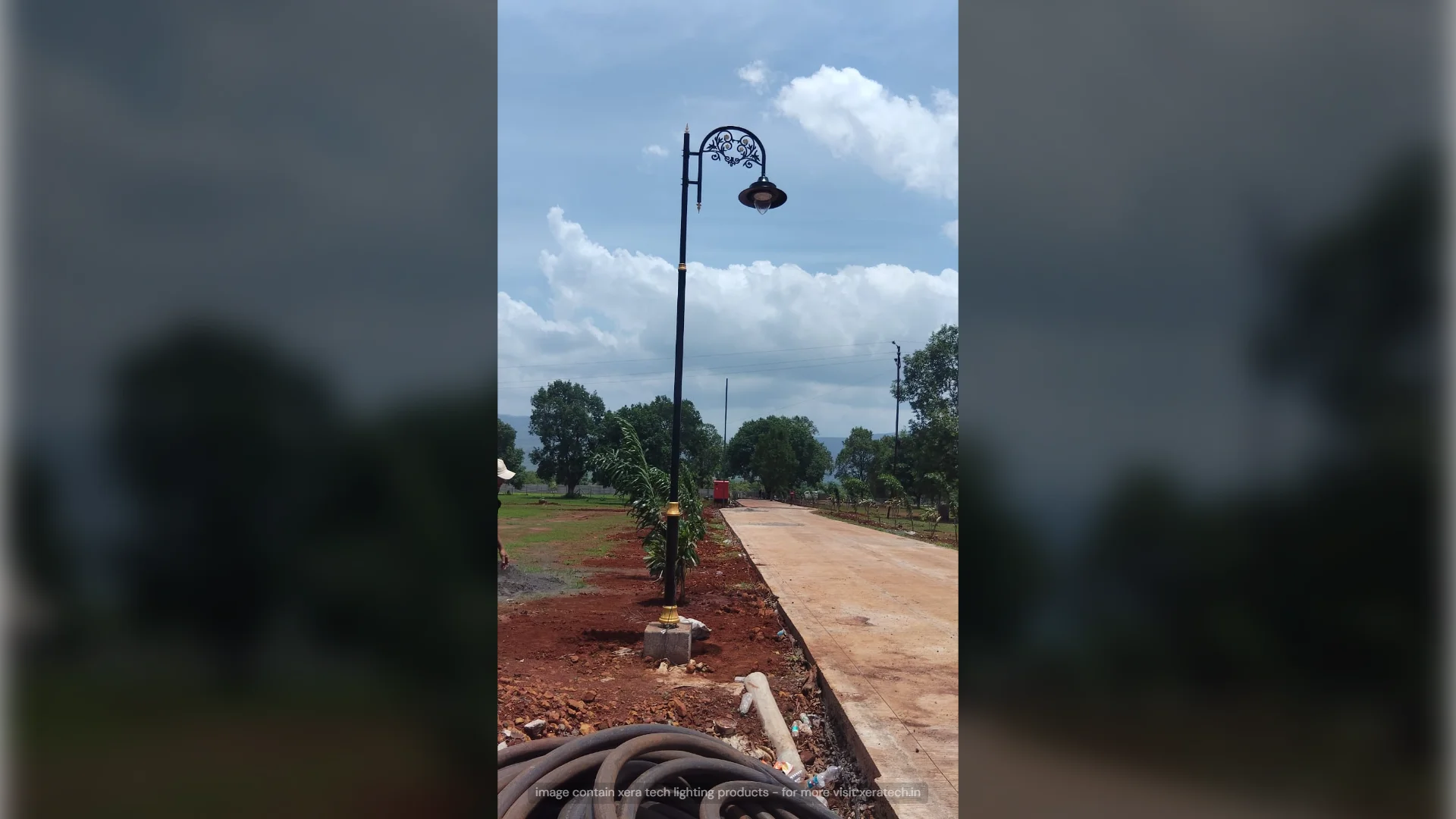 Decorative Pole Lighting Installation at Karjat Roadside – Decorative, Road Lighting in Karjat, Raigad, Maharashtra | Xera Tech