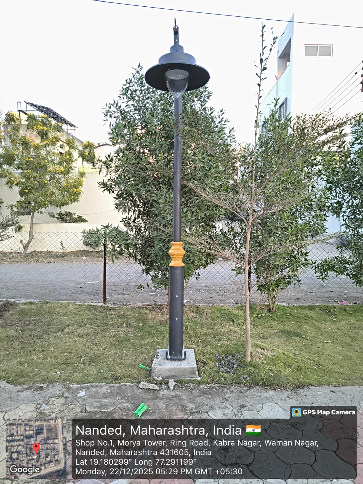 Decorative street light (Single arm ) installed successfully at Nanded,maharashtra thumbnail 4