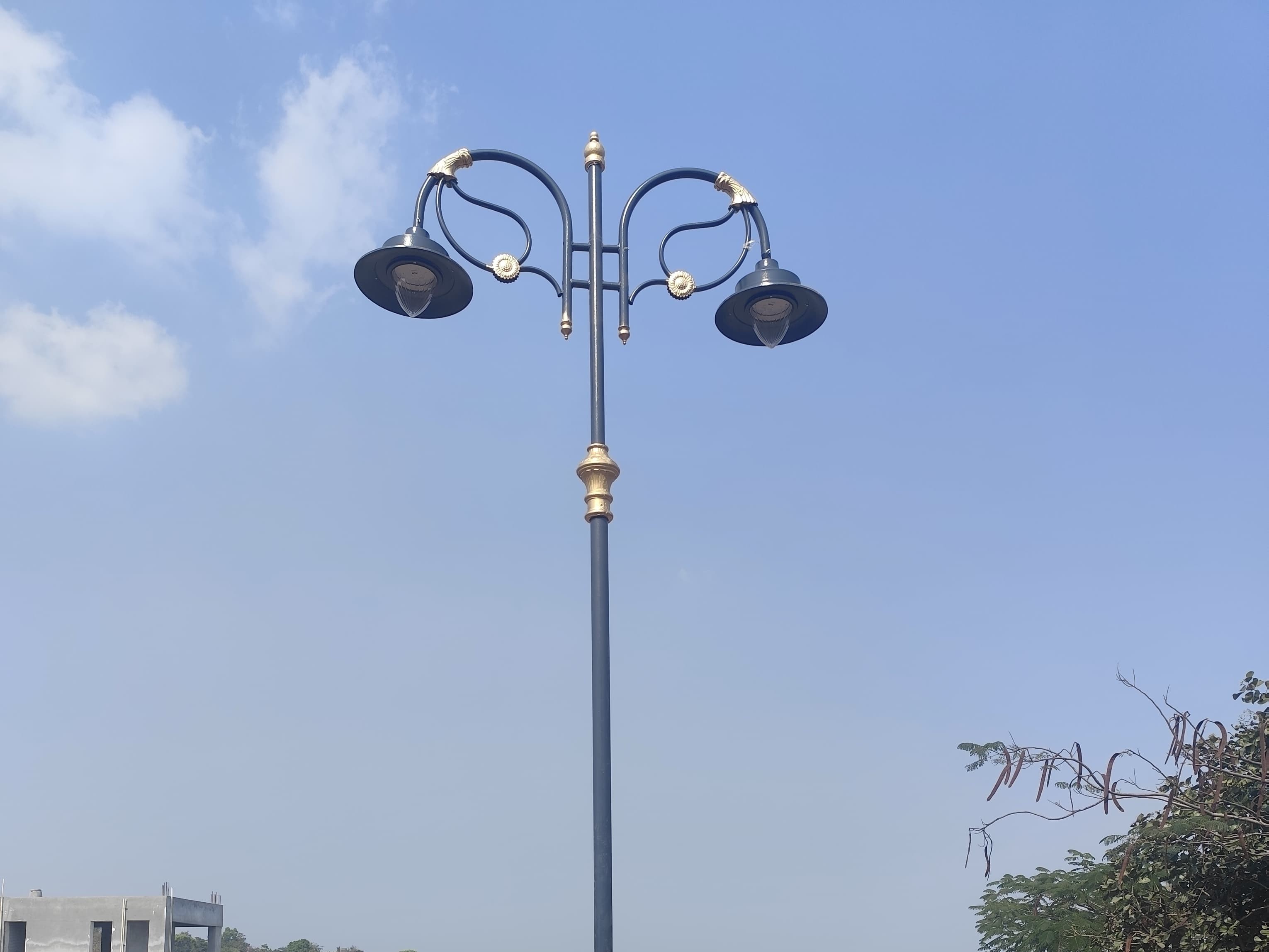 Decorative pole installation at Grape County Nashik
