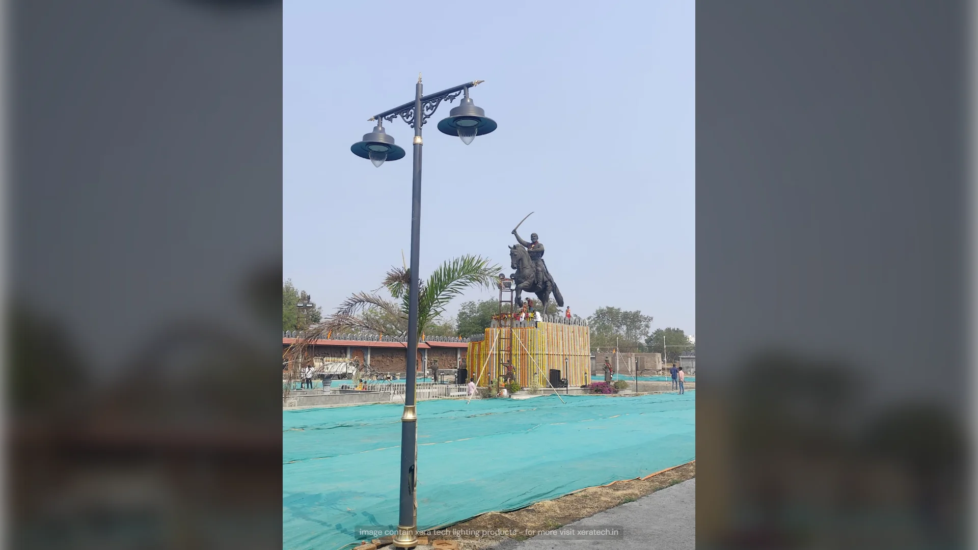 Decorative street lights at Shiv Smarak monument in Nifad Nashik — Xeratech