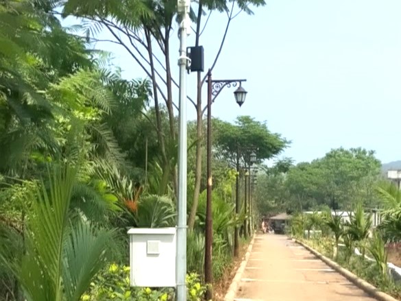 Xeratech decorative poles installed at botanical garden near Statue of Unity