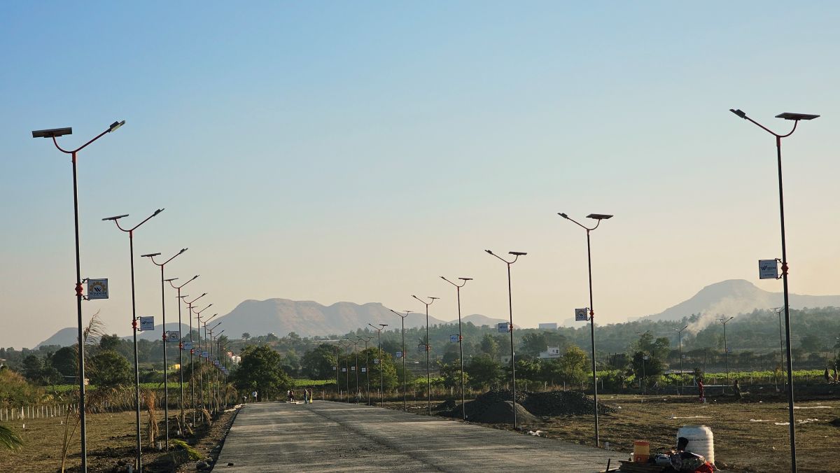 Designer solar street lights at Wisdom Industrial Park Nashik